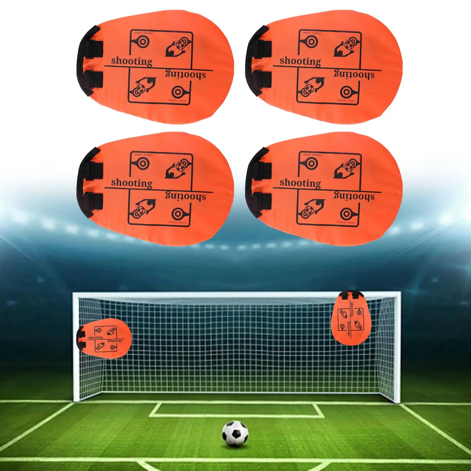 4x Football Shooting Target Training Strong Trainer Gifts Training Aid Football
