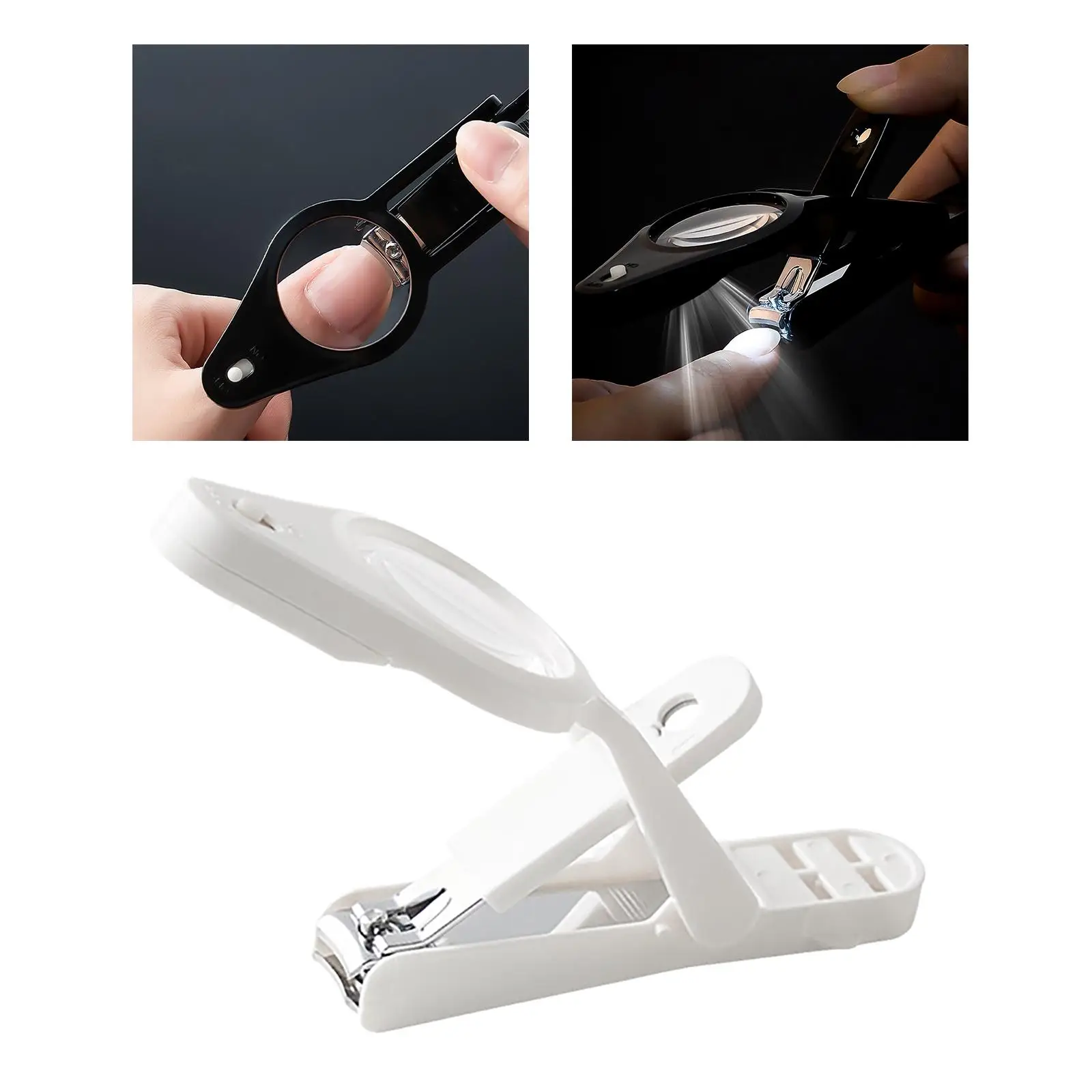 Nail Clippers with Magnifying Mirror files Buffer  Cutter for Toe Nails Children