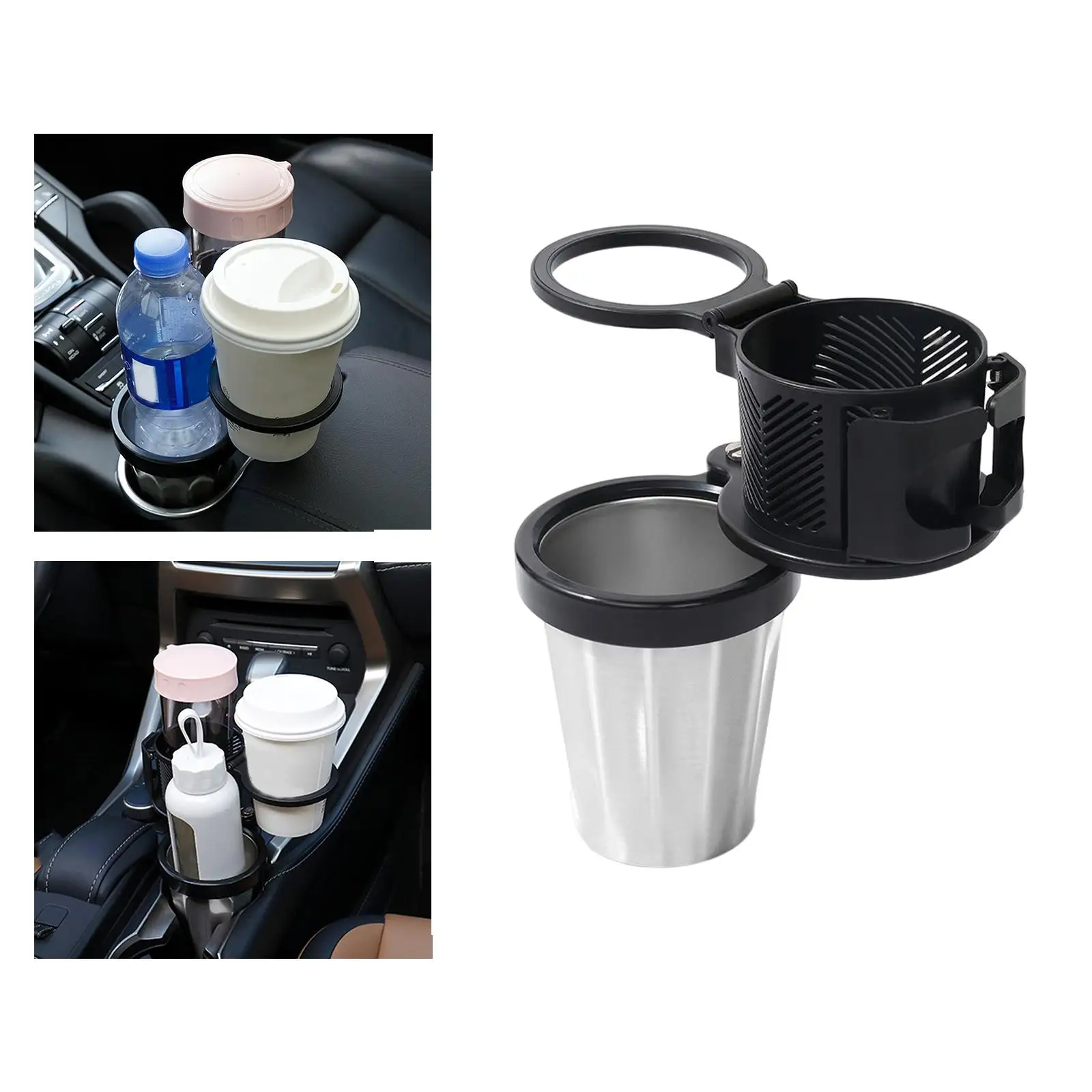 Cup Holder Rotating Base Stand Rack Tray Car Headrest Seat Back Organizer Car Cup Holder Expander Car