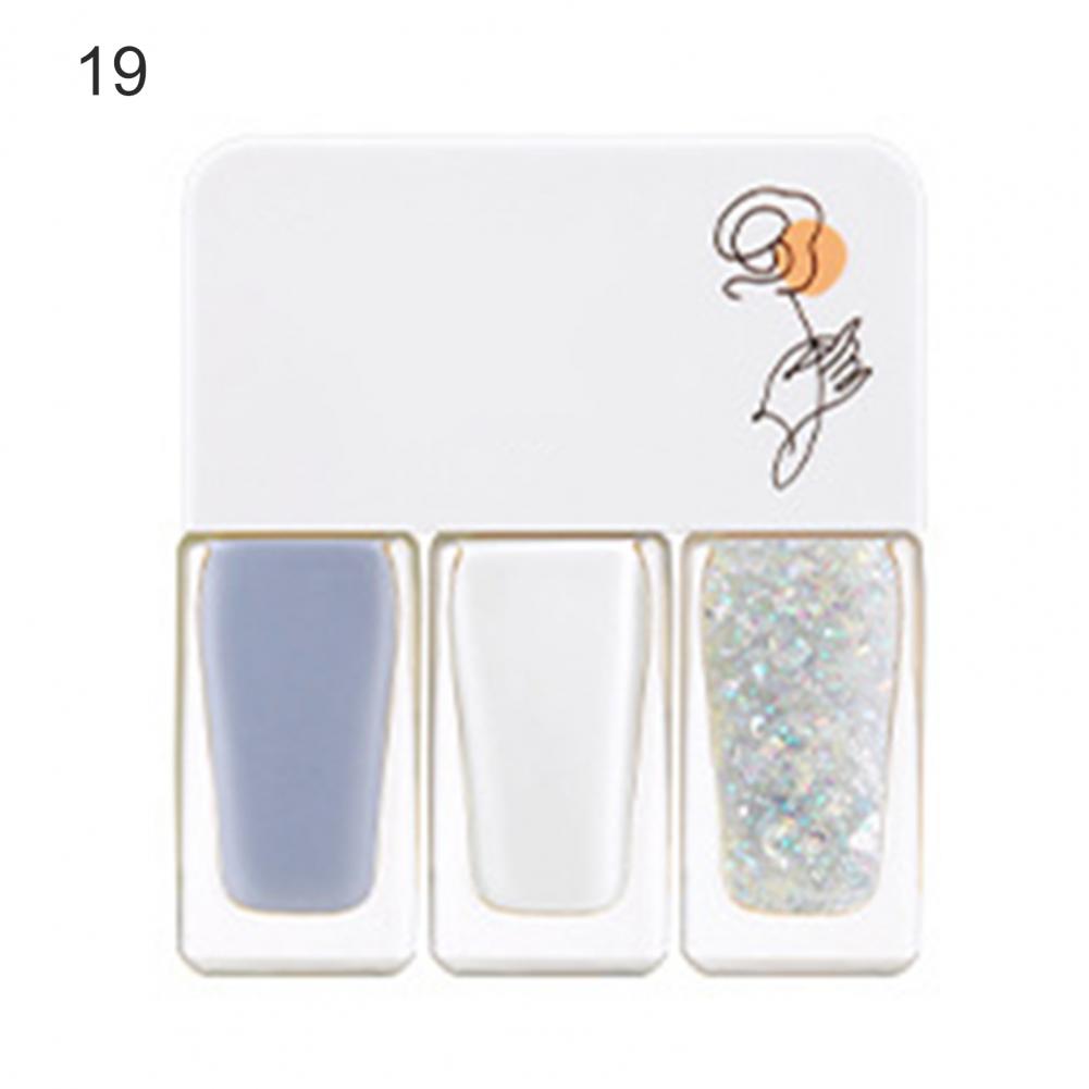 3Pcs/Set Water-Based Gel Nail Polish Set - 12g, Quick-Dry, DIY 3-in-1 Nail Art