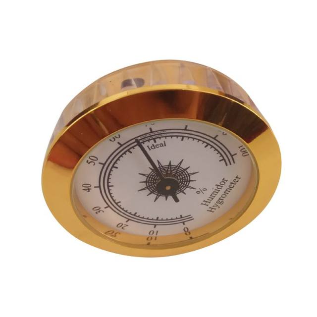 Mini Cigar Hygrometer 28mm Round Dial Metal Pointed Needle Handy Tool