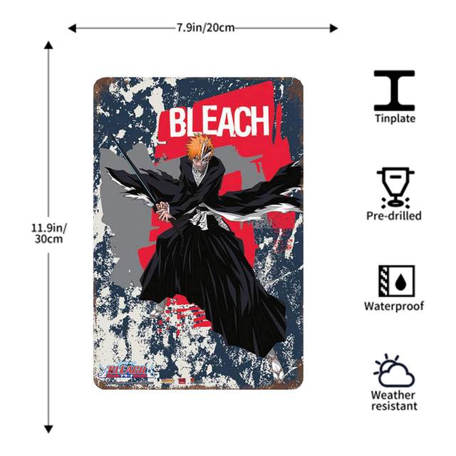 Ichigo Vasto Lorde Bleach Metal Poster Tin Plate Sign 20*30cm