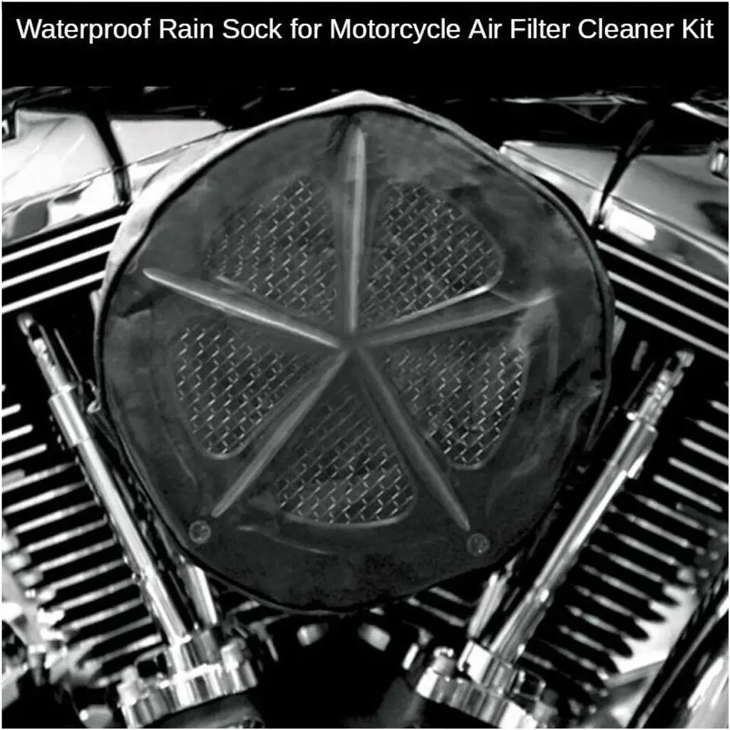 Waterproof Rain Sock Cover for Harley Touring  883 1200   Motorcycle Air Intake Filter Kit Wrap Protector