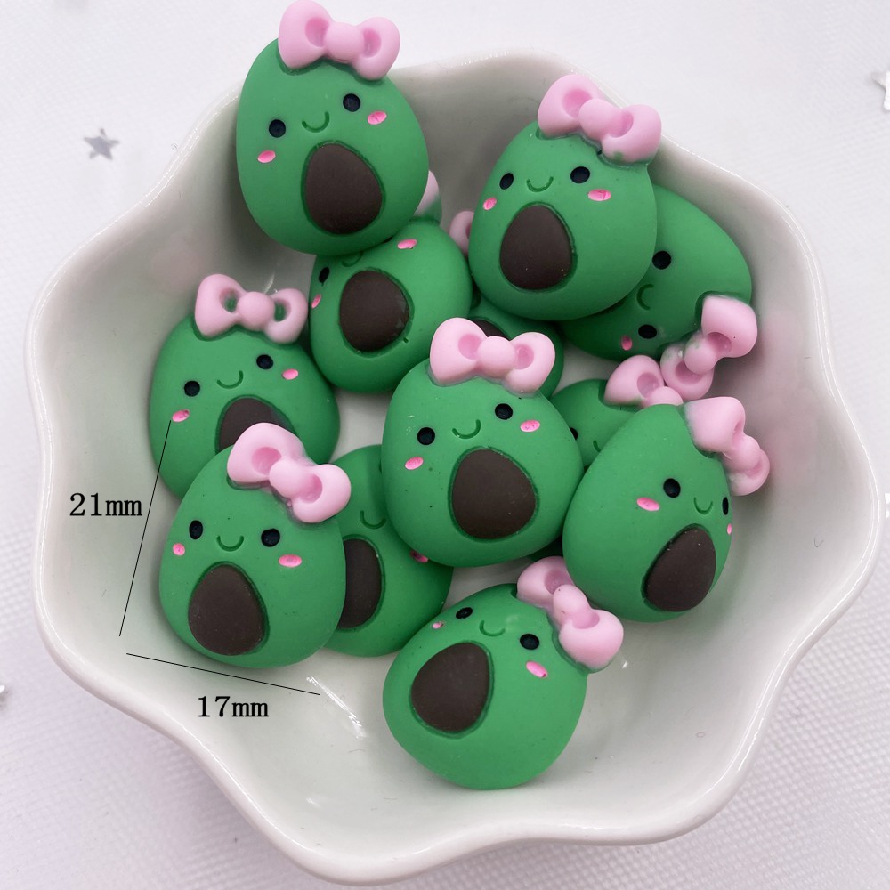 10PCS Harz Bunte 3D Rettich Banana Avocado Kirsche Flatback Figurine Cabochon Sammelalbum DIY Haar Bogen Haarnadel Handwerk Wohnkultur – Detail 2