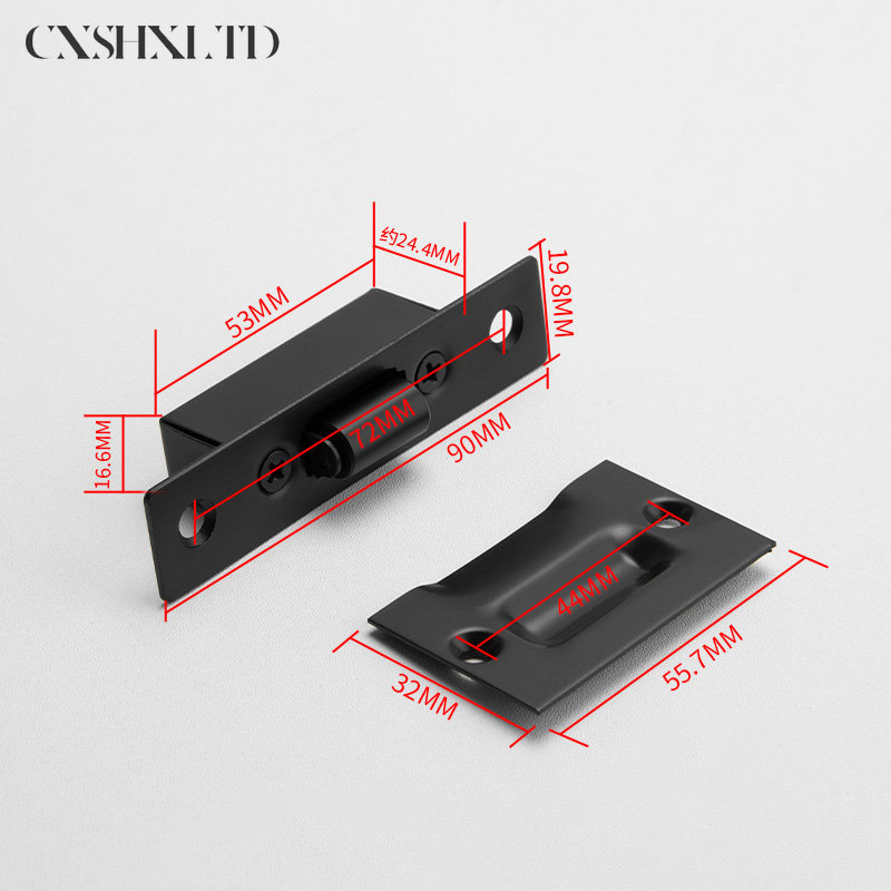 Description Picture 5 of item1PCS High-quality Hidden Gold Door Stops Stainless Steel Latches Cupboard Cabinet Roller Latch Lock Wooden Furniture Hardware