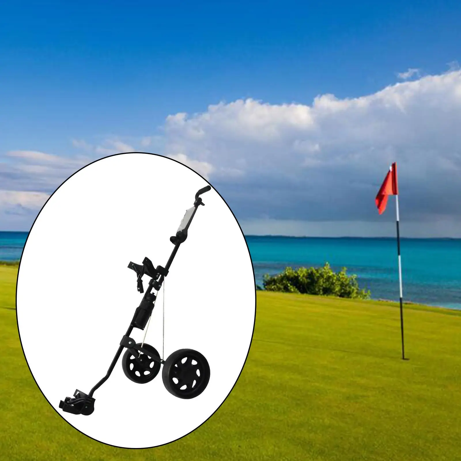 Golf  Cart Collapsible Golf Trolley Carts Carry Golf  Scorecard