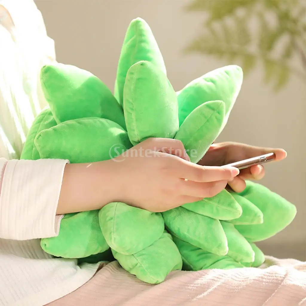 2pcs 3D Plush Succulents Throw  Sofa Bed Home Decoration Toy