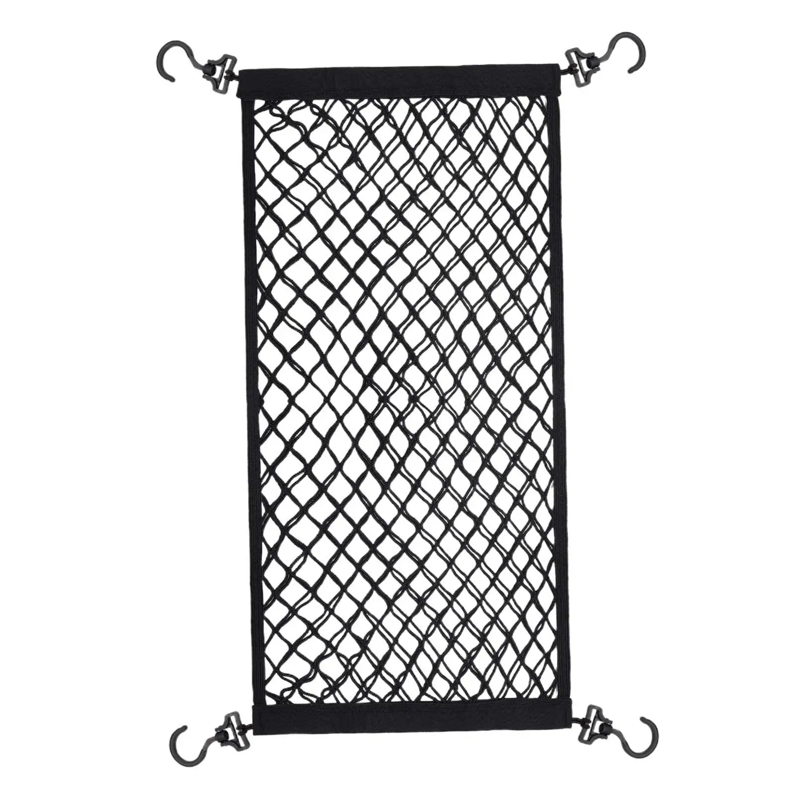 Car Ceiling Cargo Net Pocket Storage Mesh Netting with Hooks Mesh Pouch Camping Cargo Net for Garden Cart Road Trip Beach Carts