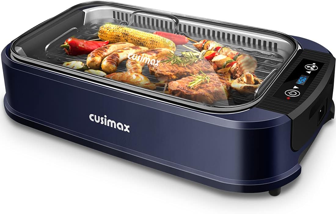 Title 2, Indoor Grill Electric Grill CUSIMAX Smokeless G...