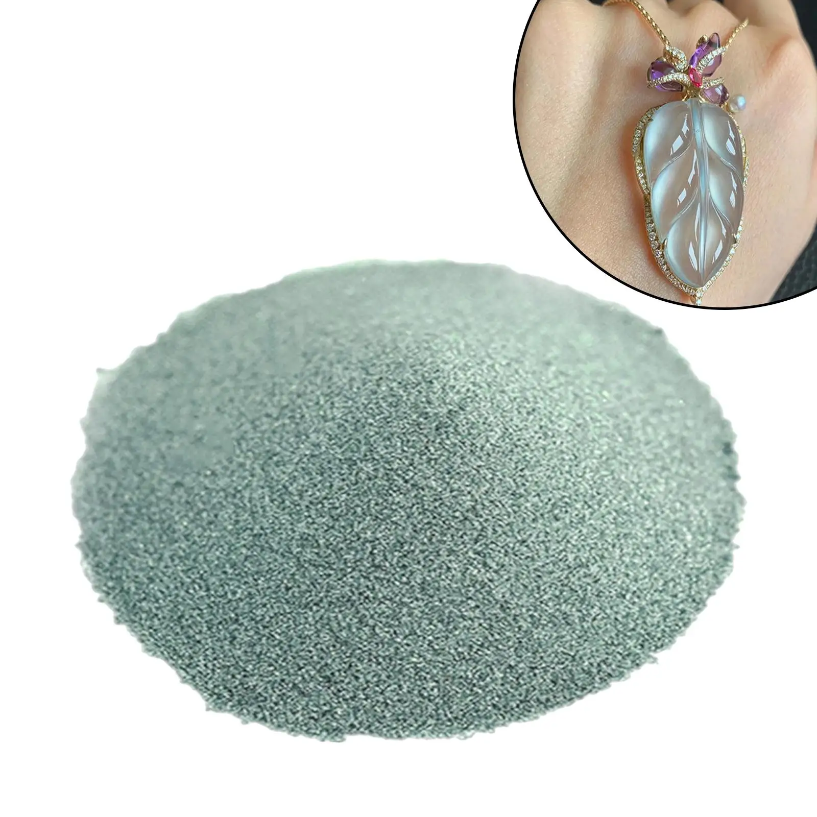 Green Silicon Carbide Powder Buffing Abrasive Tumbler Media Finishing Polishing Powder for Rotating Tumblers Jewelry Polishing