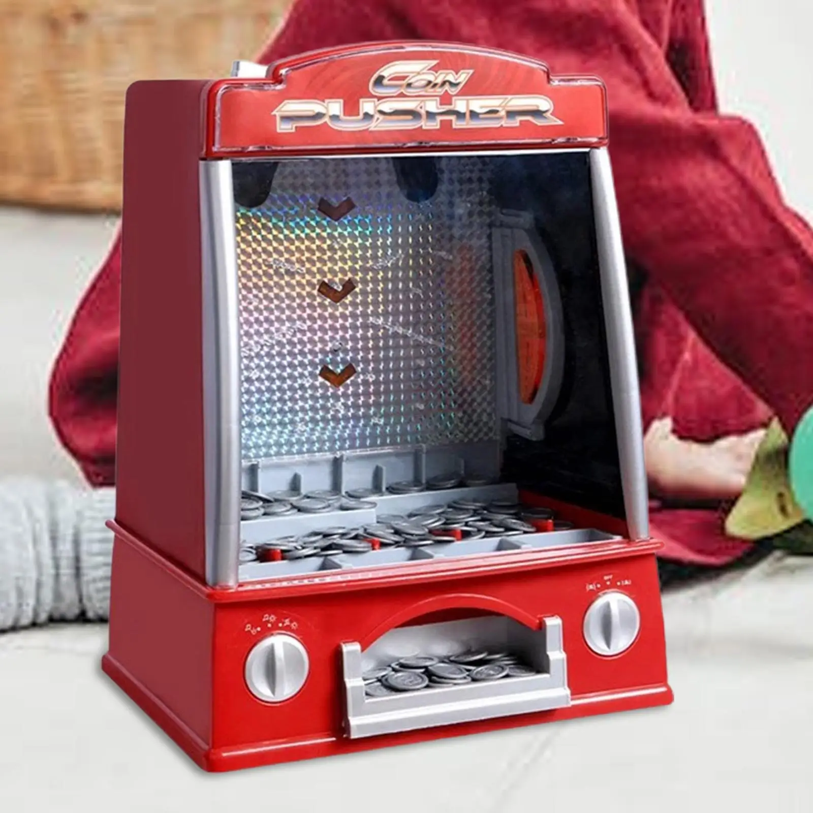 Kids Electric Arcade Game Tabletop Game with 150 Game Tokens with Light and