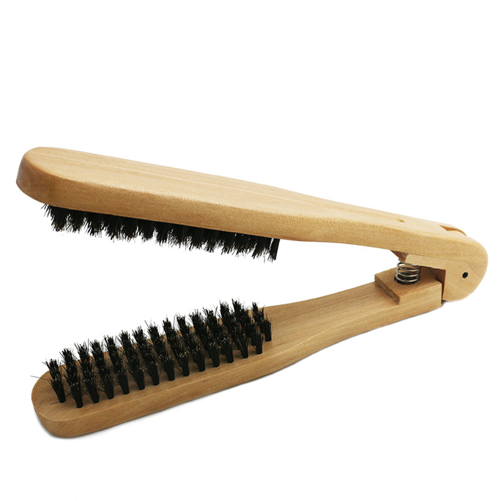 Best of Wooden Hairdressing Comb Double Brushes V Type Straight Hair Brush Anti-static Hair Straightener Tool Hairbrushes Reviews & Tips