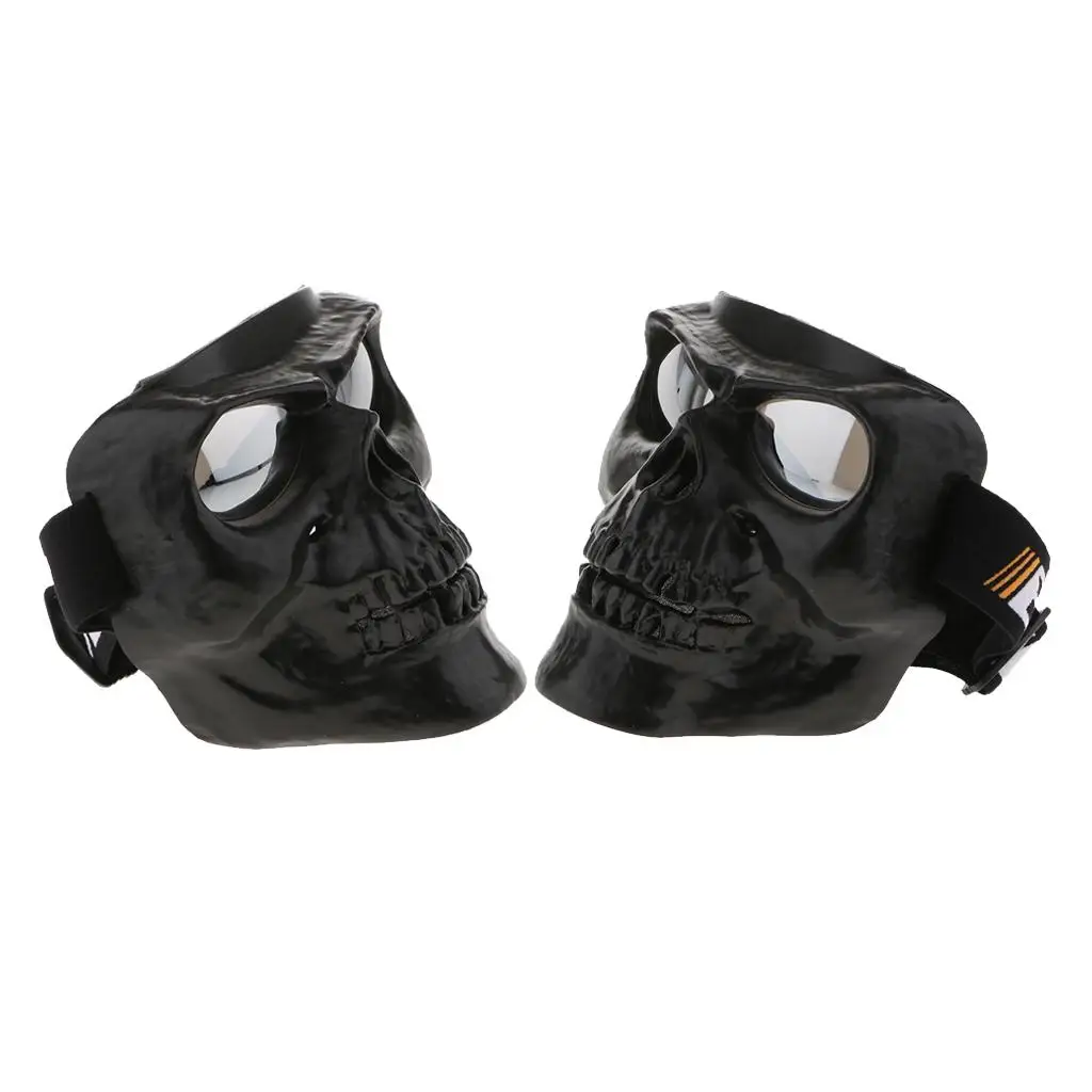 2x Detachable Modular Face   Goggles Protect for Motorcycle Motorbike