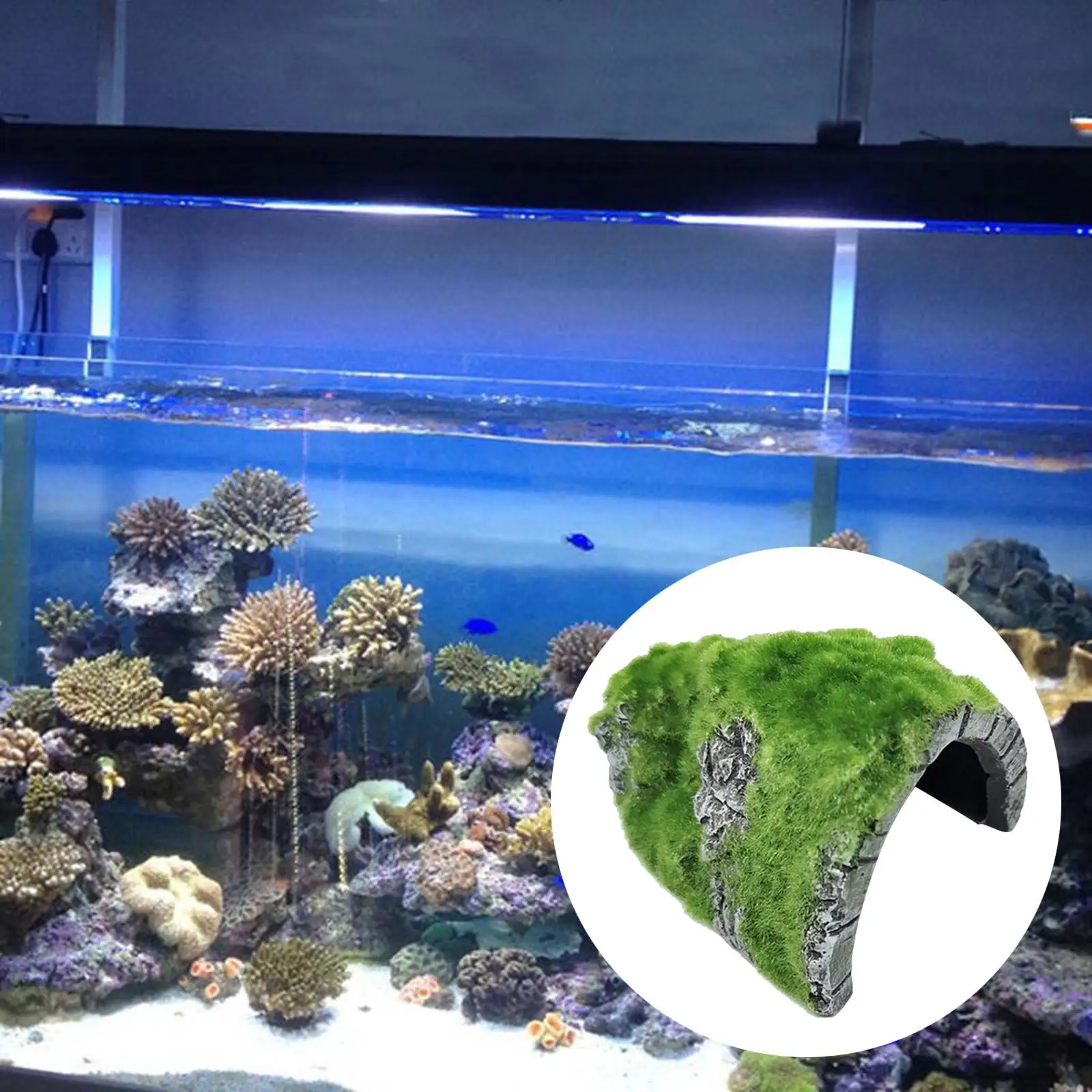 Artificial Pet Reptile Hideout Cave Fish Aquarium Ornament Hideouts House