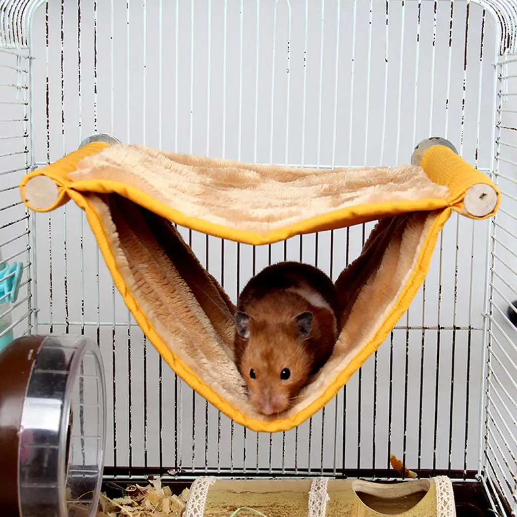 Hamster Hammock Double Layer Hanging Bed for Small Animal Mice Guinea Pig Ferret