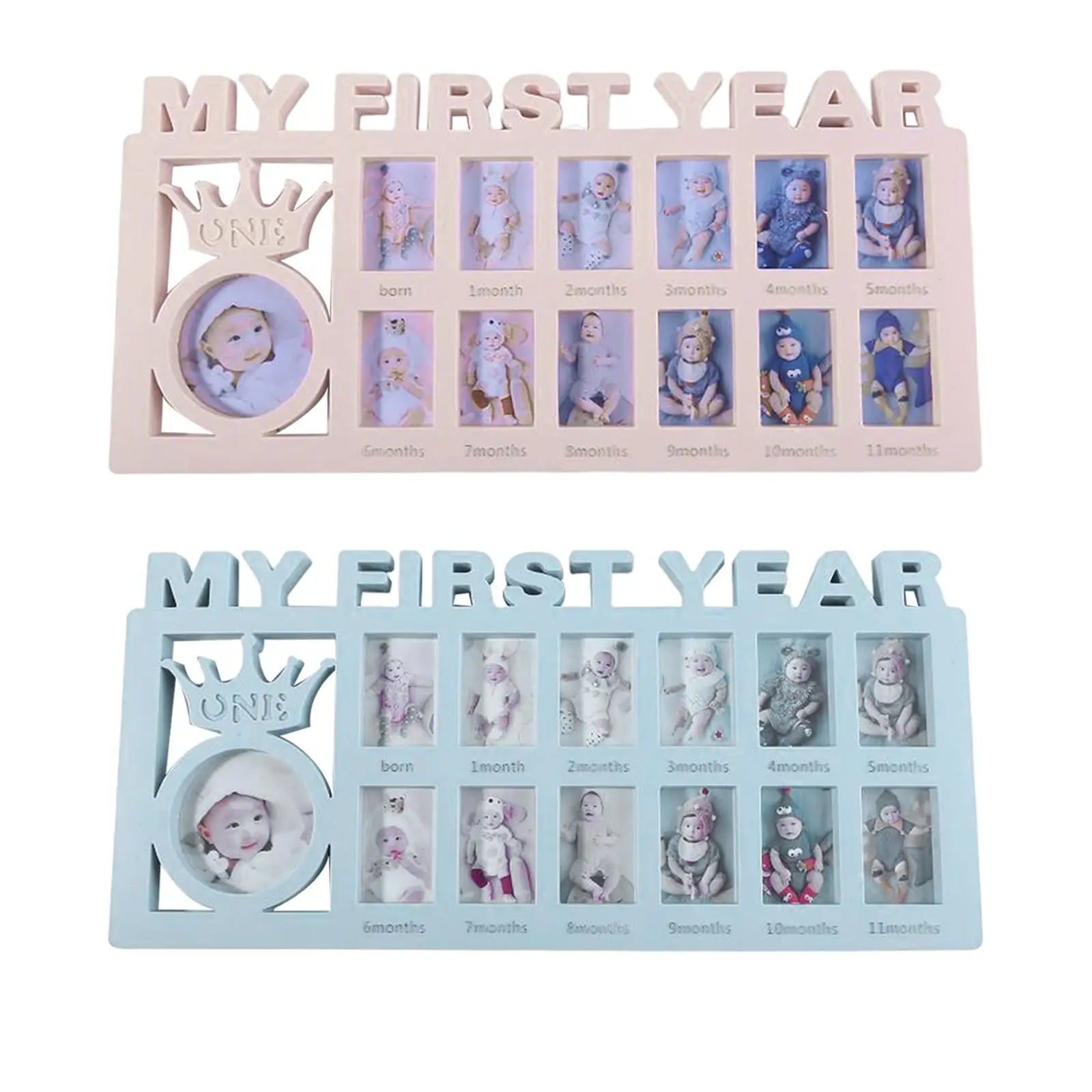 My First Year Photo Frame Baby Collage Frame Keepsake Frame Mom to Be Gift Nursery Decor