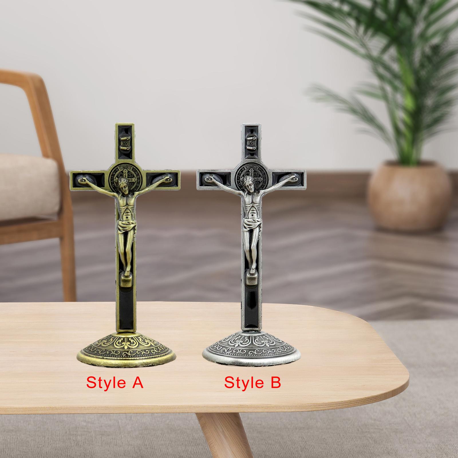 Crucifix with Base Jesus Statue Catholic Table Cross Crucifix Cross for Religious Gifts Home Decor Jesus Decor Collectibles Crucifix with Base Jesus Statue Catholic Table Cross Crucifix Cross for Religious Gifts Home Decor Jesus Decor Collectibles