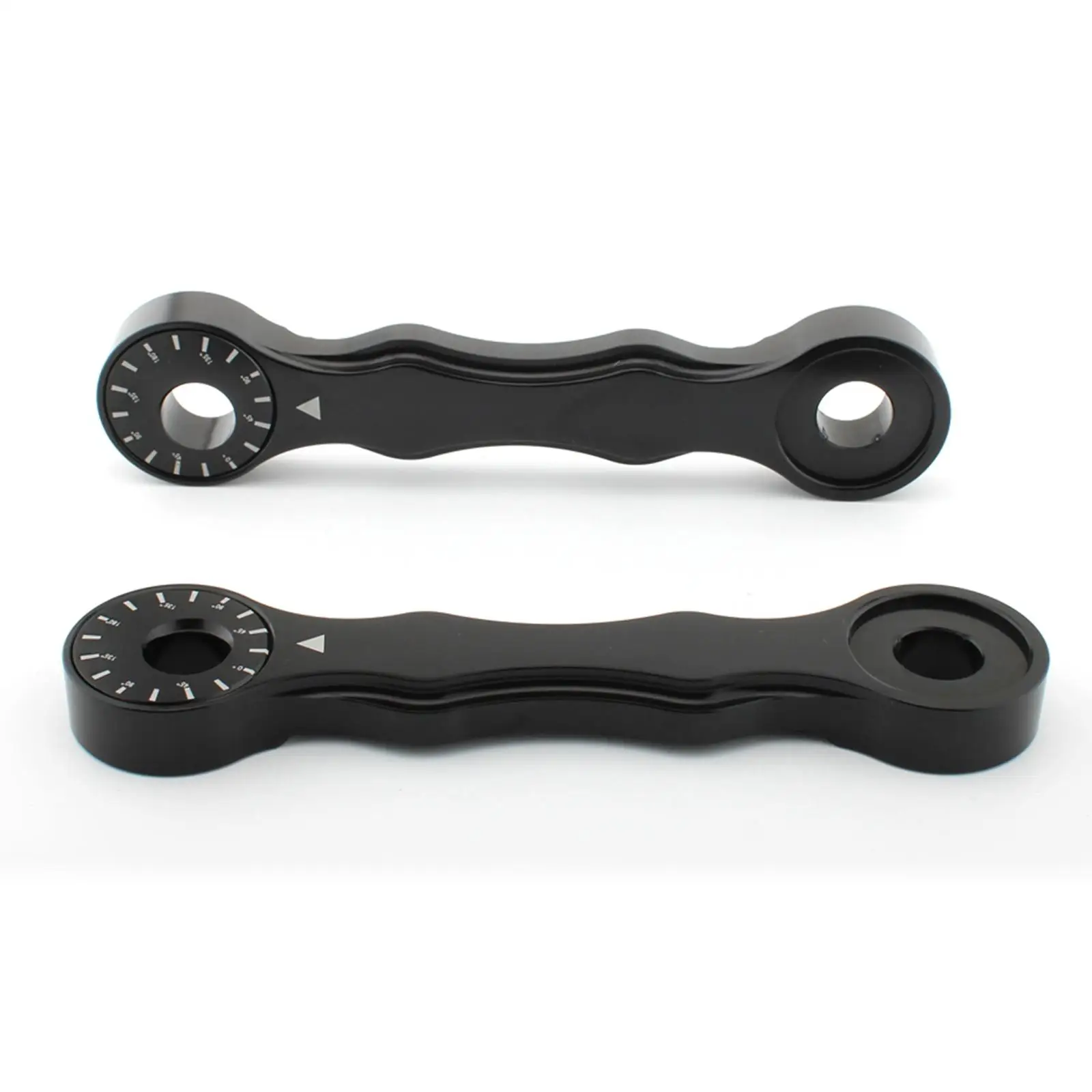 2x Motorcycle Lowering Links set Durable Spare Parts Black Dog Bones Linkages Replaces for Suzuki RM125 200 Drz400 E S SM