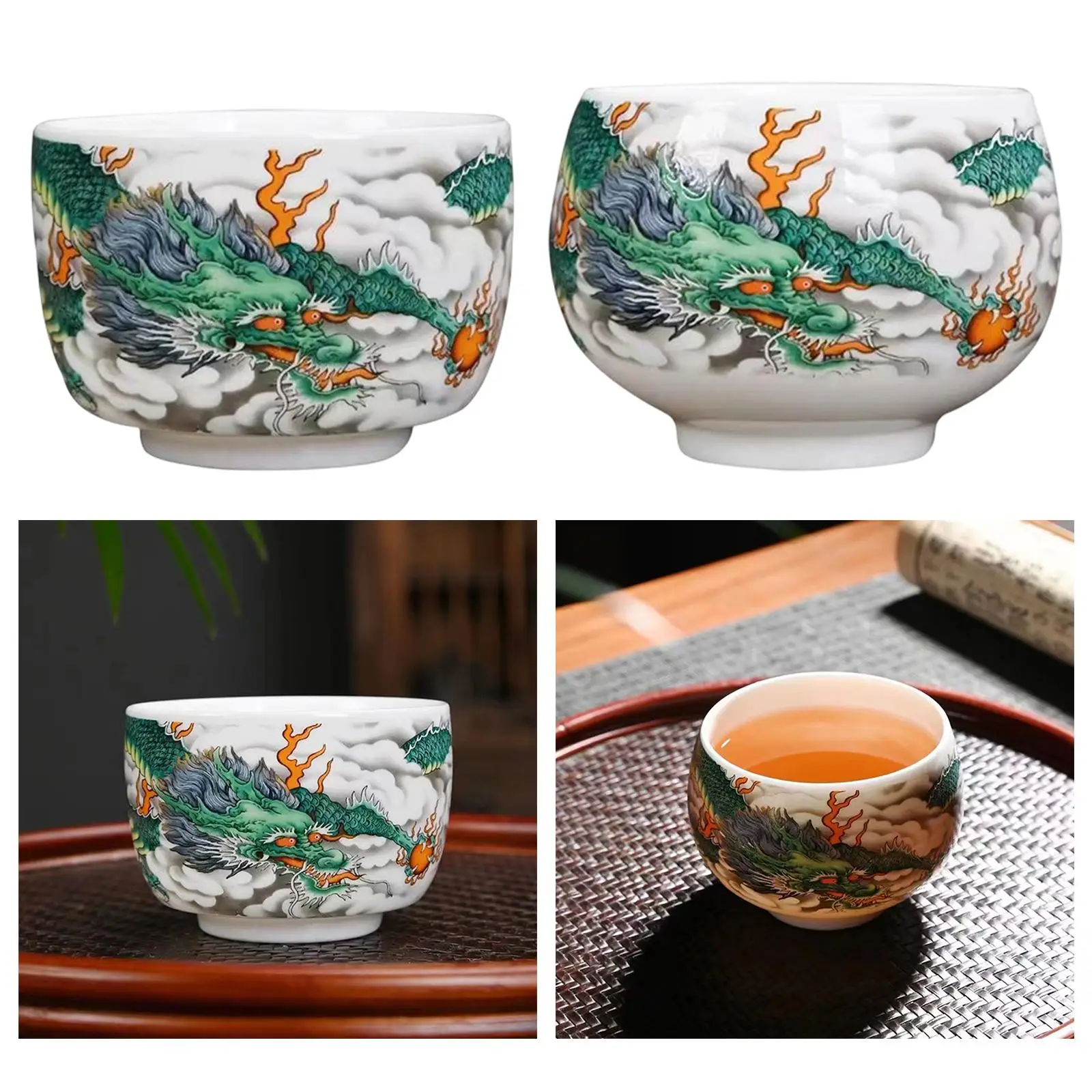 Ceramic Chinese Retro Ceramic Tea Cup Ceramic Coffee Cups Porcelain Chinese Tea Cup Classic Teaware Set for Collectible