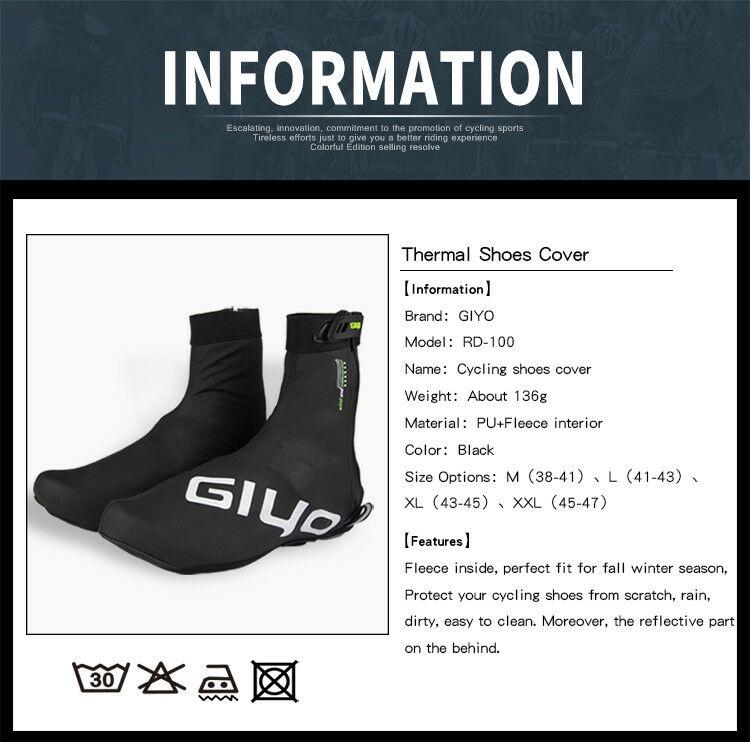 GIYO Winter-Radschuhüberzüge, wasserdichte Überzüge für Rennradschuhe – Detail 3