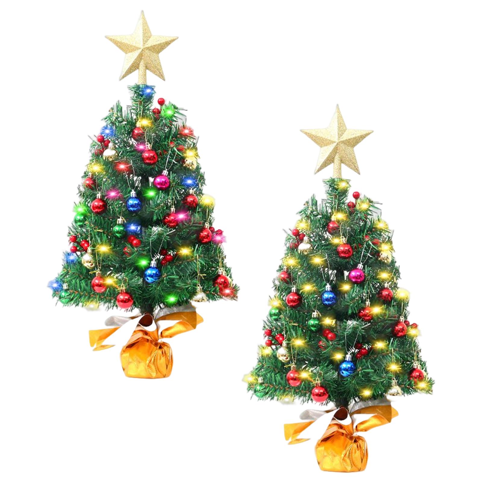 Christmas Tree Ornament Desktop Home Party Photo Props with Stand