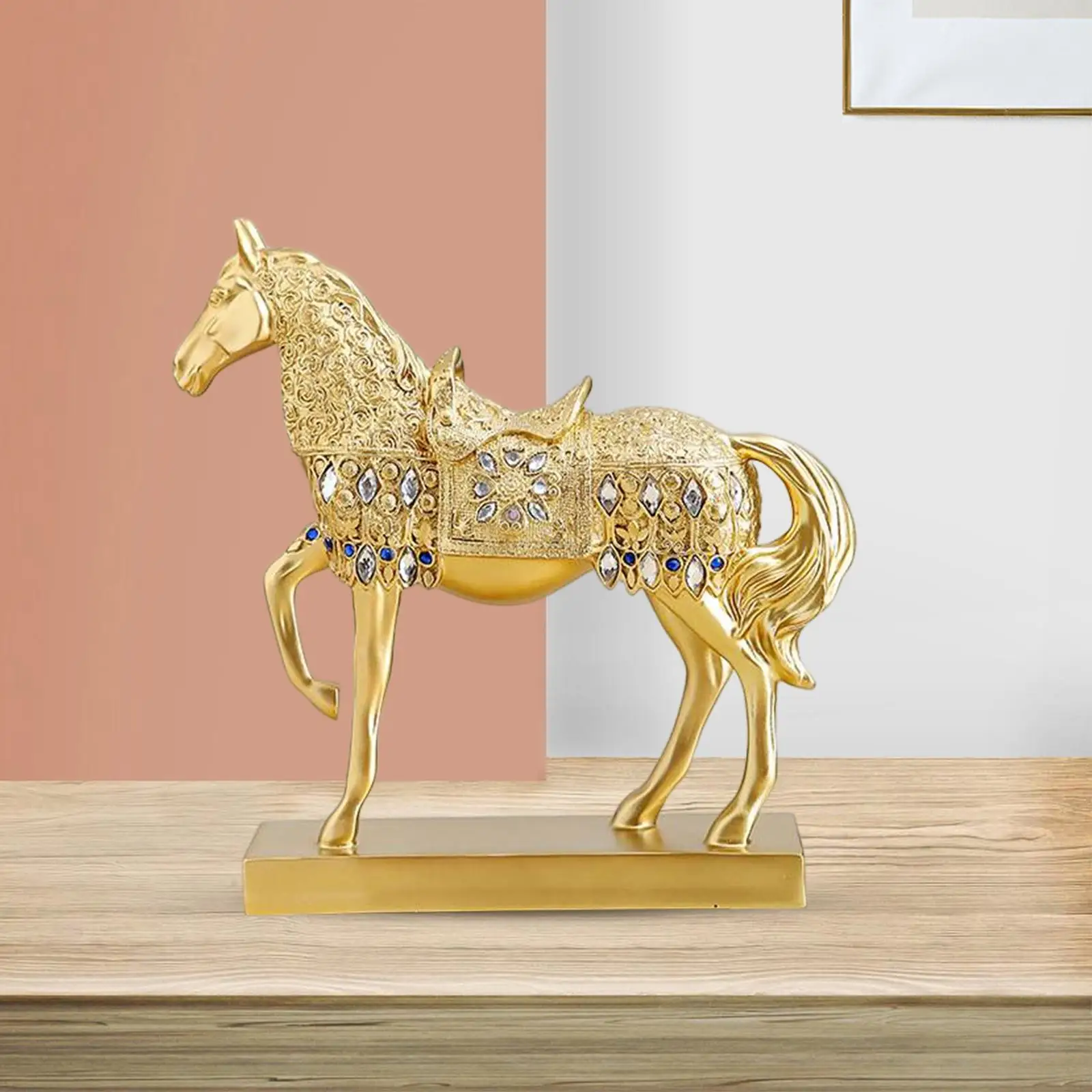 Horse Statue Resin Figurine Decorative Sculpture for Desktop Wedding Decor