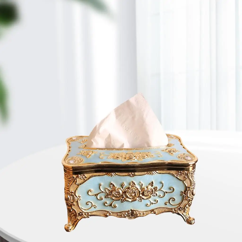 Retro Style Tissue Box Cover Three-Dimensional   for Bedrooms Offices