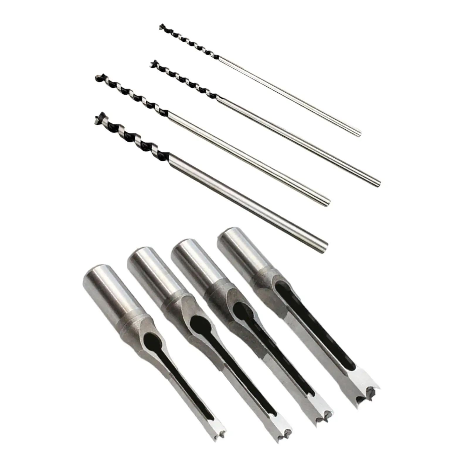 4x HSS Durable Hole Drill Bit for Carpenter Drill Press Attachments Hole Opening Drilling Tools Mortising Machines