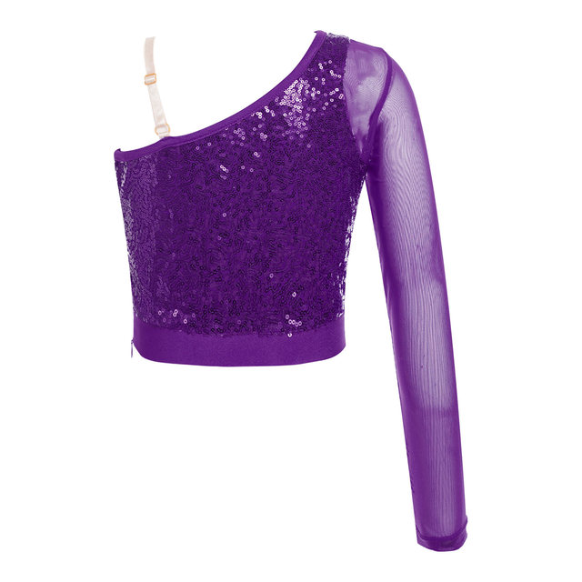 purple dance crop top