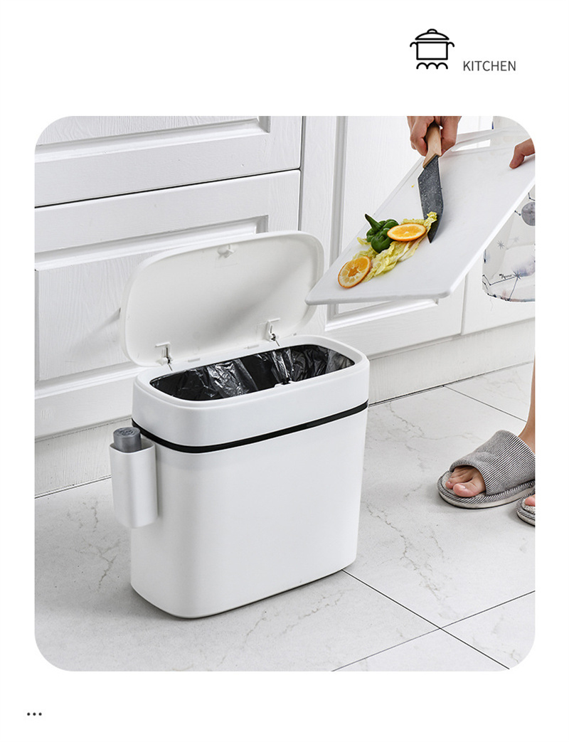 Title 13, 14L Bathroom Waste Bins Press type trash can wi...