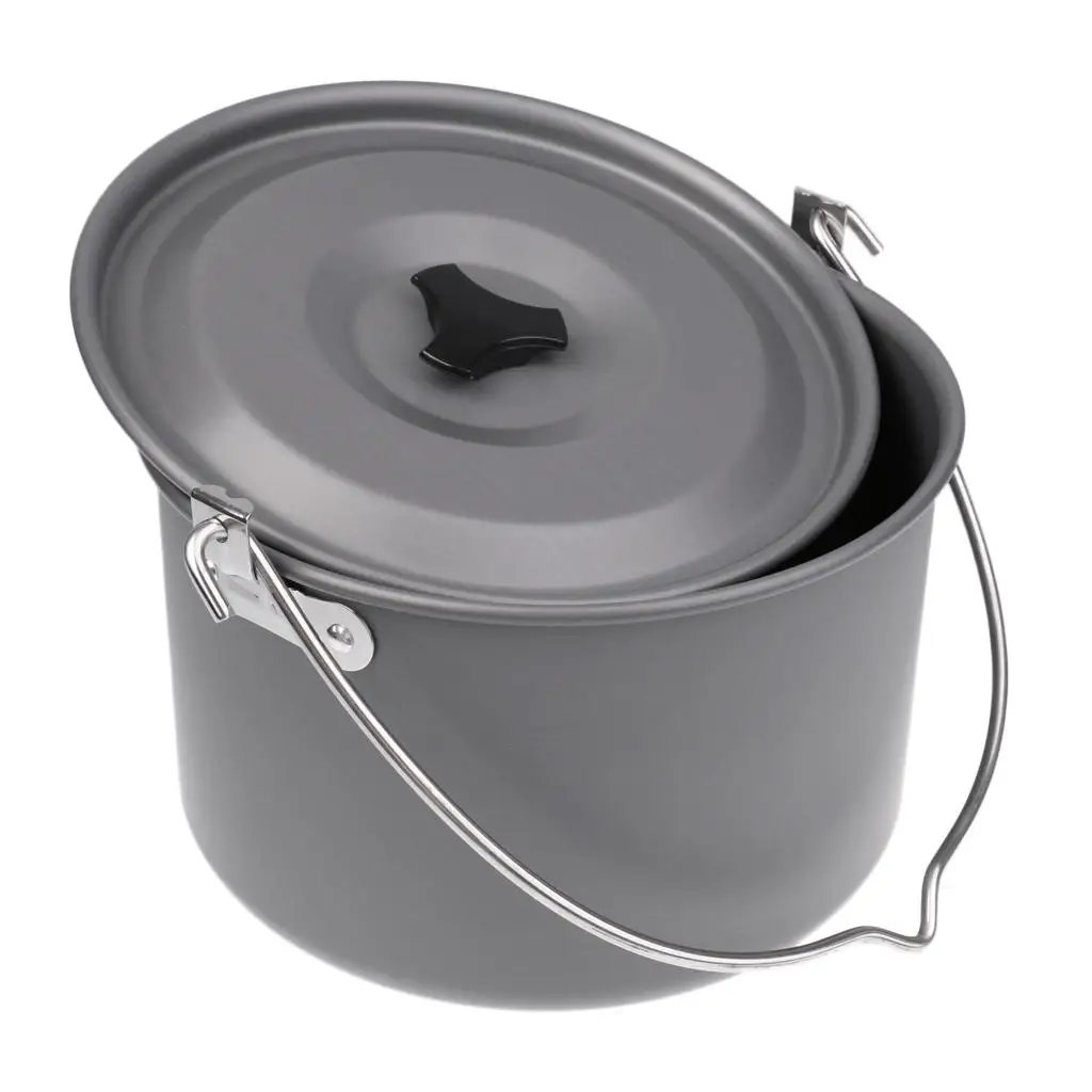 Large Picnic Camping Hanging Pot Cookware  Water Cooking for 6-8 People