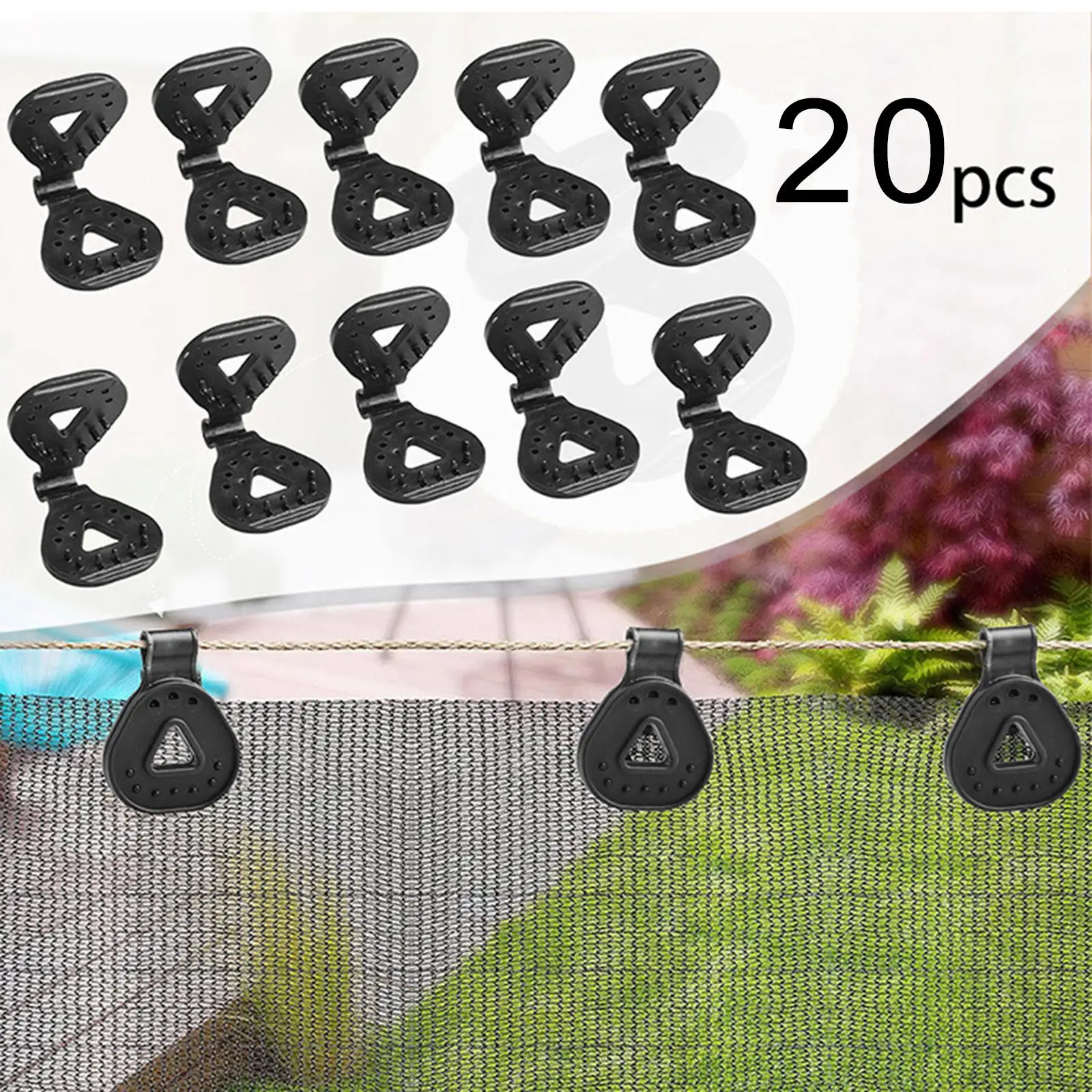 10/20Pcs Tarp  Set Outdoor Tarpaulin Clamps  Tightener