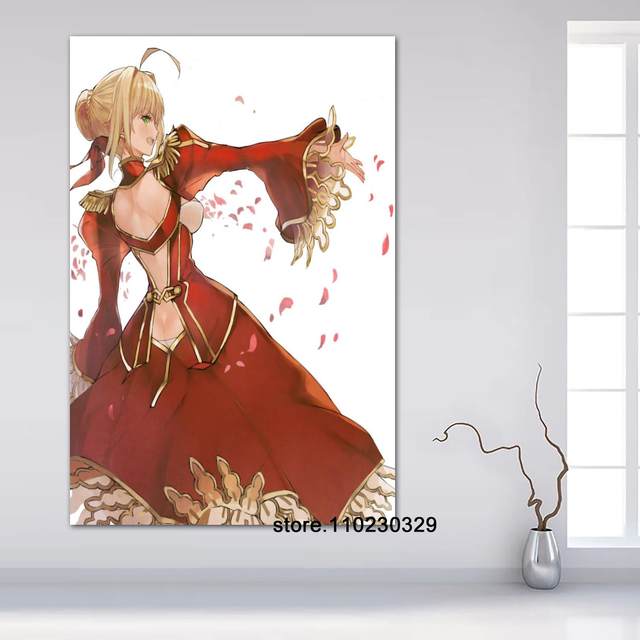 Fate grand order anime decoração arte cartaz da parede personalizado  presente moderno família quarto decoração 24x36 lona cartazes