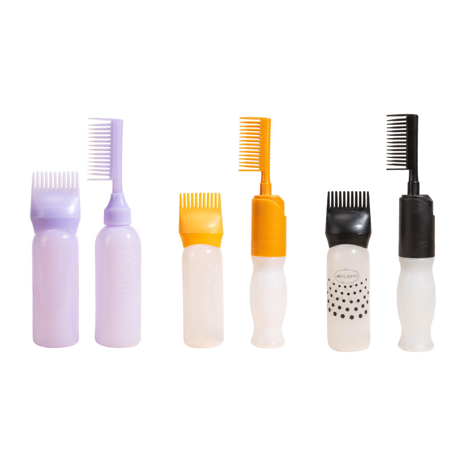 Description Picture 2 of item2Pcs Root Comb Bottle, Hair Oil Brush, Squeeze Bottle with Graduated Scale, Empty Bottle Brush ,Hair Dye Brush