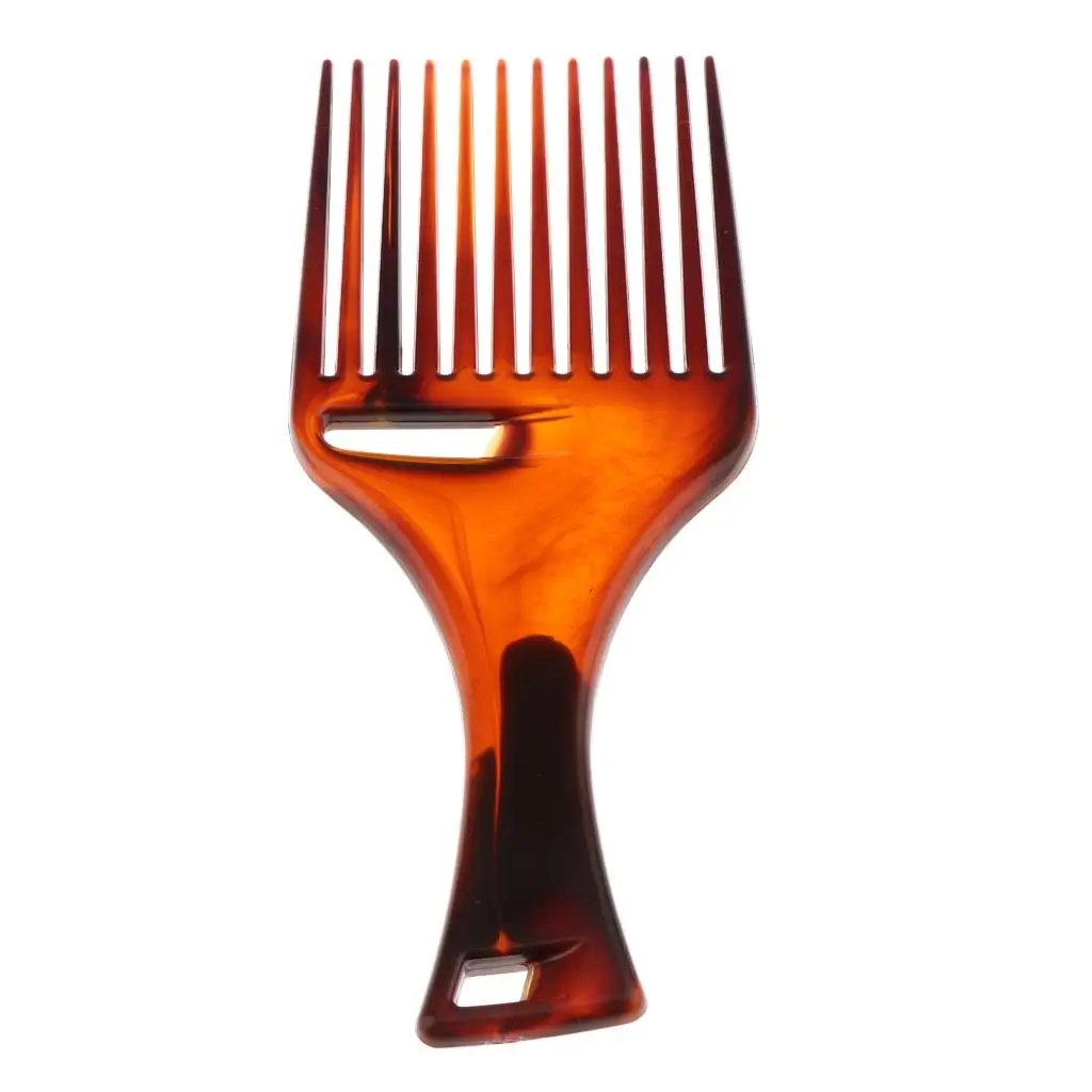 2X Afro Hair Pick Comb Hairdressing Curly Hairbrush Salon Styling Brush