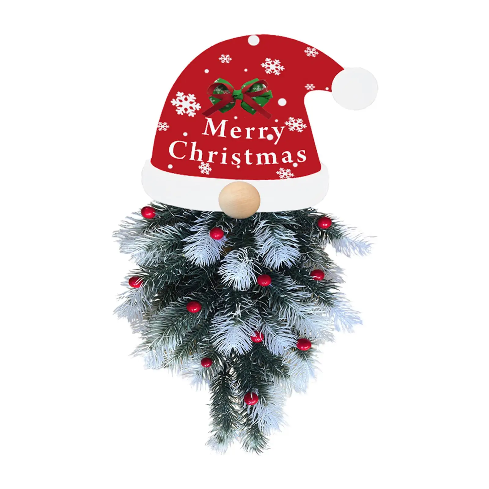 Artificial Christmas Swag with Lights Christmas Gift Women Men Christmas Decoration for Front Door Walls Indoor Outside Stairs