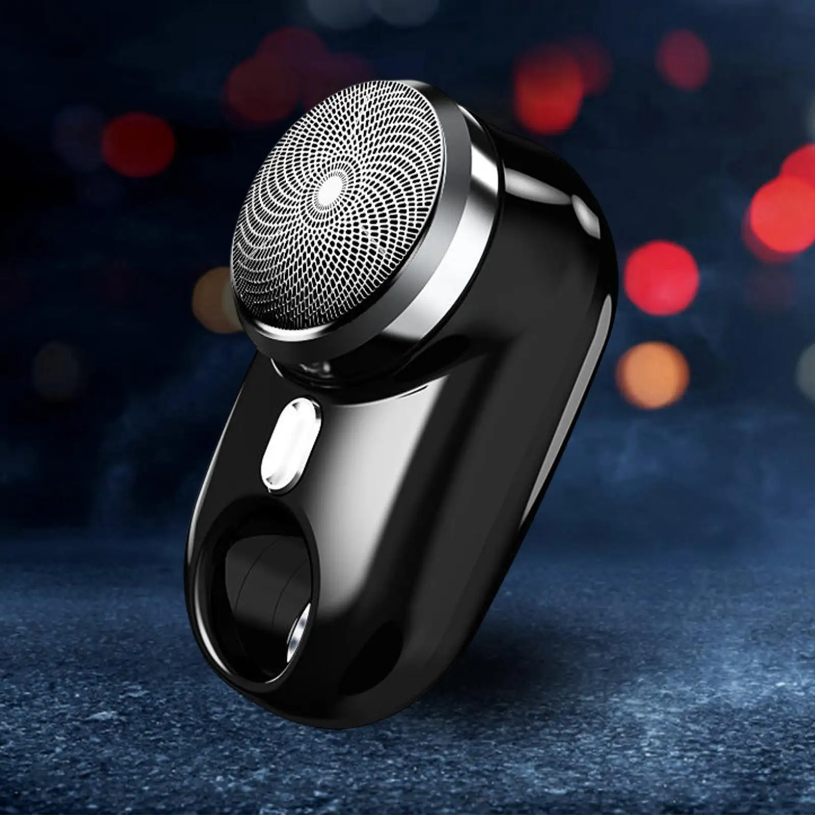 Electric Shaver Stainless Steel with Colorful Ambient Lights for Travel Home