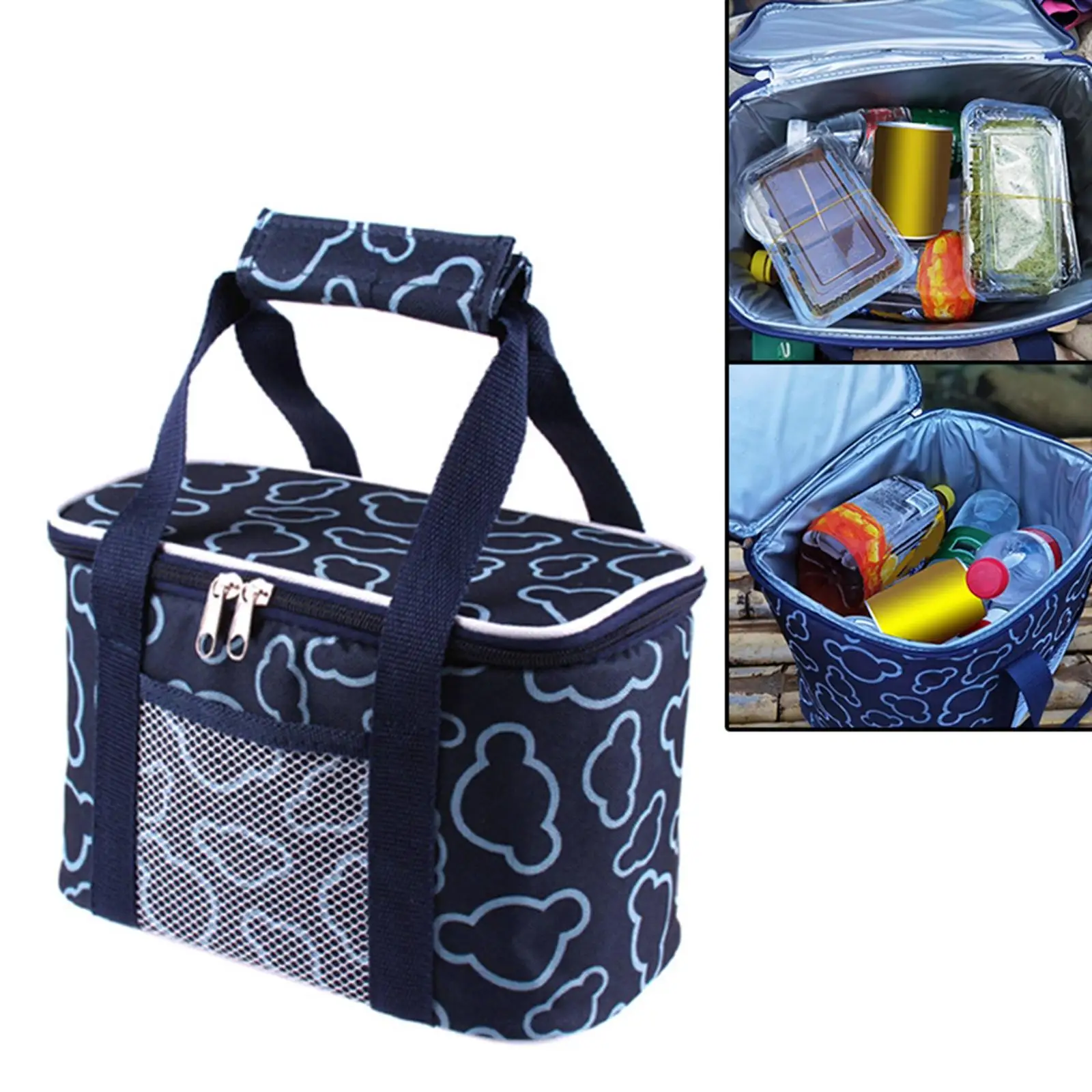Insulated Lunch Ice Bag Lunch Box Cooler Bag Large Capacity Pouch for Outdoor Office
