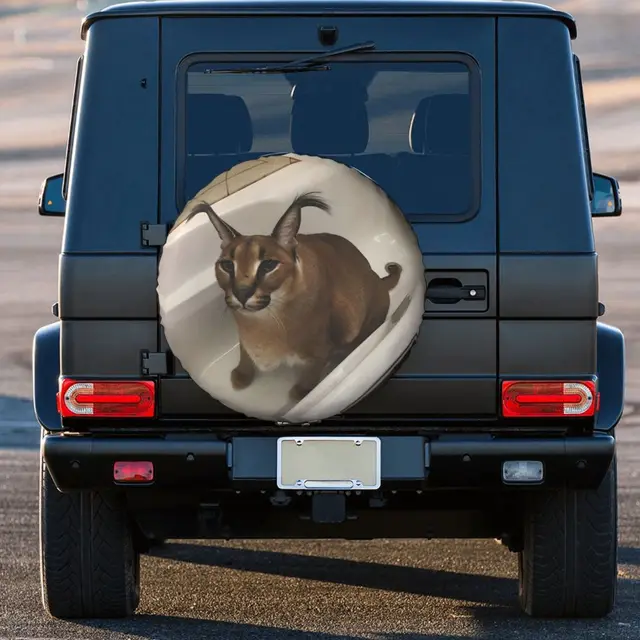Funny Big Floppa Spare Wheel Tire Cover Case Bag Pouch for Mitsubishi  Pajero Cat Vehicle Accessories 14 15 16&q - AliExpress