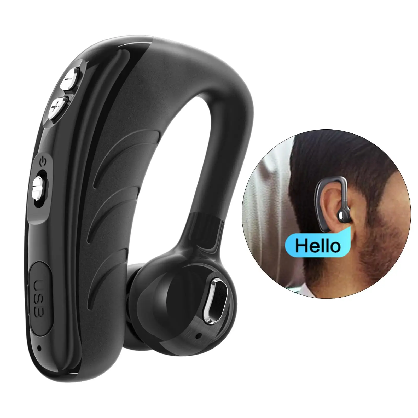  Headset V5.1 Earpiece Business Headphones Stereo Earphone with Noise Reduction Mic Phone,Office/Work Out/Driving