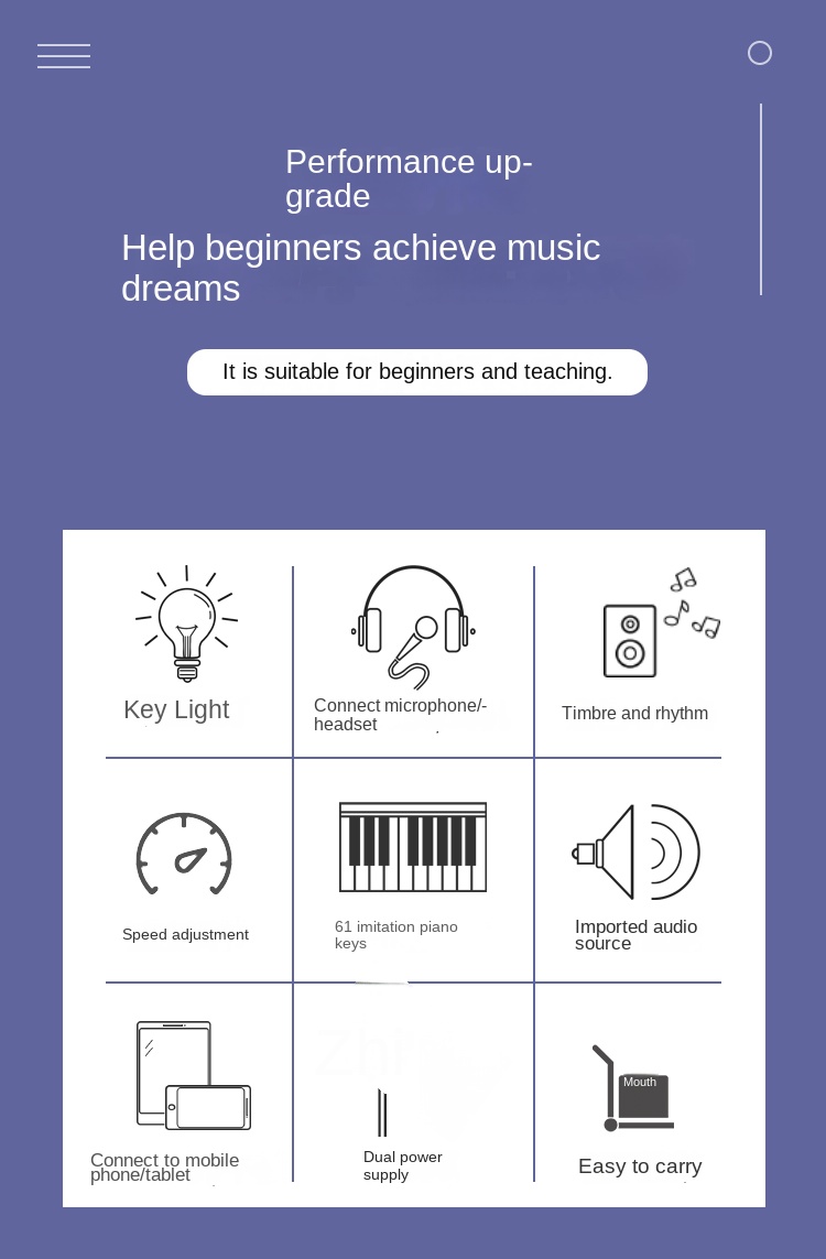 Title 11, Musical Keyboard Midi Controller 61 Keys Wirele...