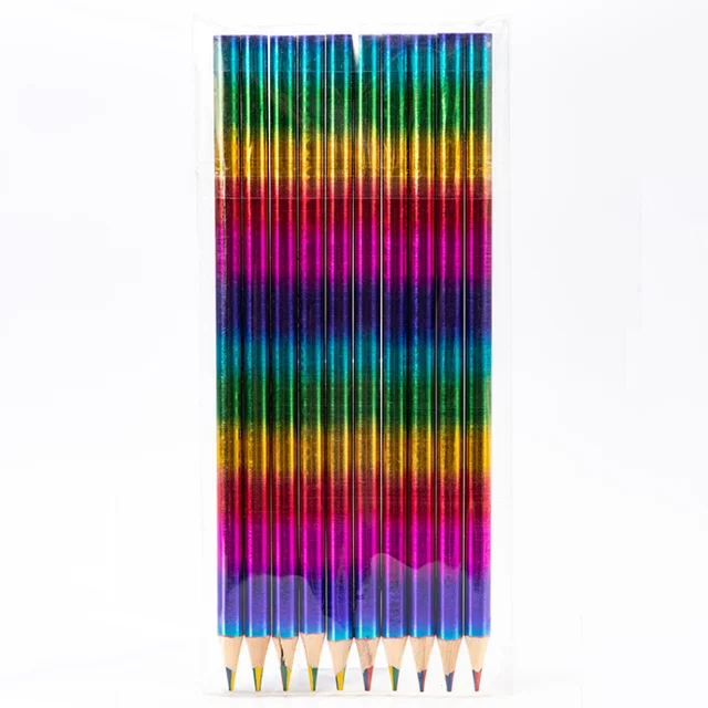 4pcs 4 Color Concentric Rainbow Pencil Crayons Same Core Colored Pencil Set  Art School Supply Children Painting Graffiti Drawing - Wooden Colored  Pencils - AliExpress