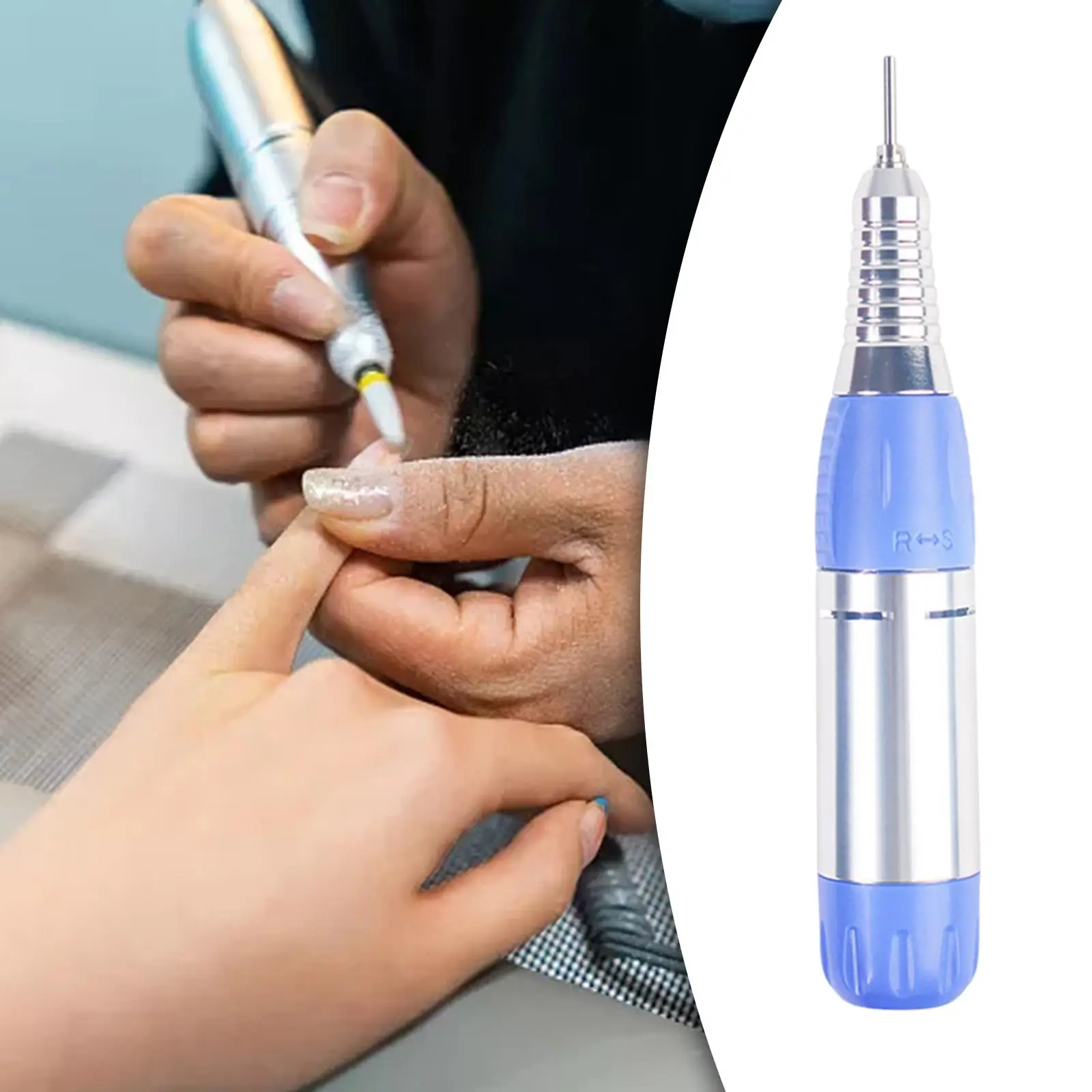 Portable Nail Grinder Handle 25000RPM Manicure Nail Drill Pen for Nail Drill Machine Nail Polisher Handpiece Nail Art Tool