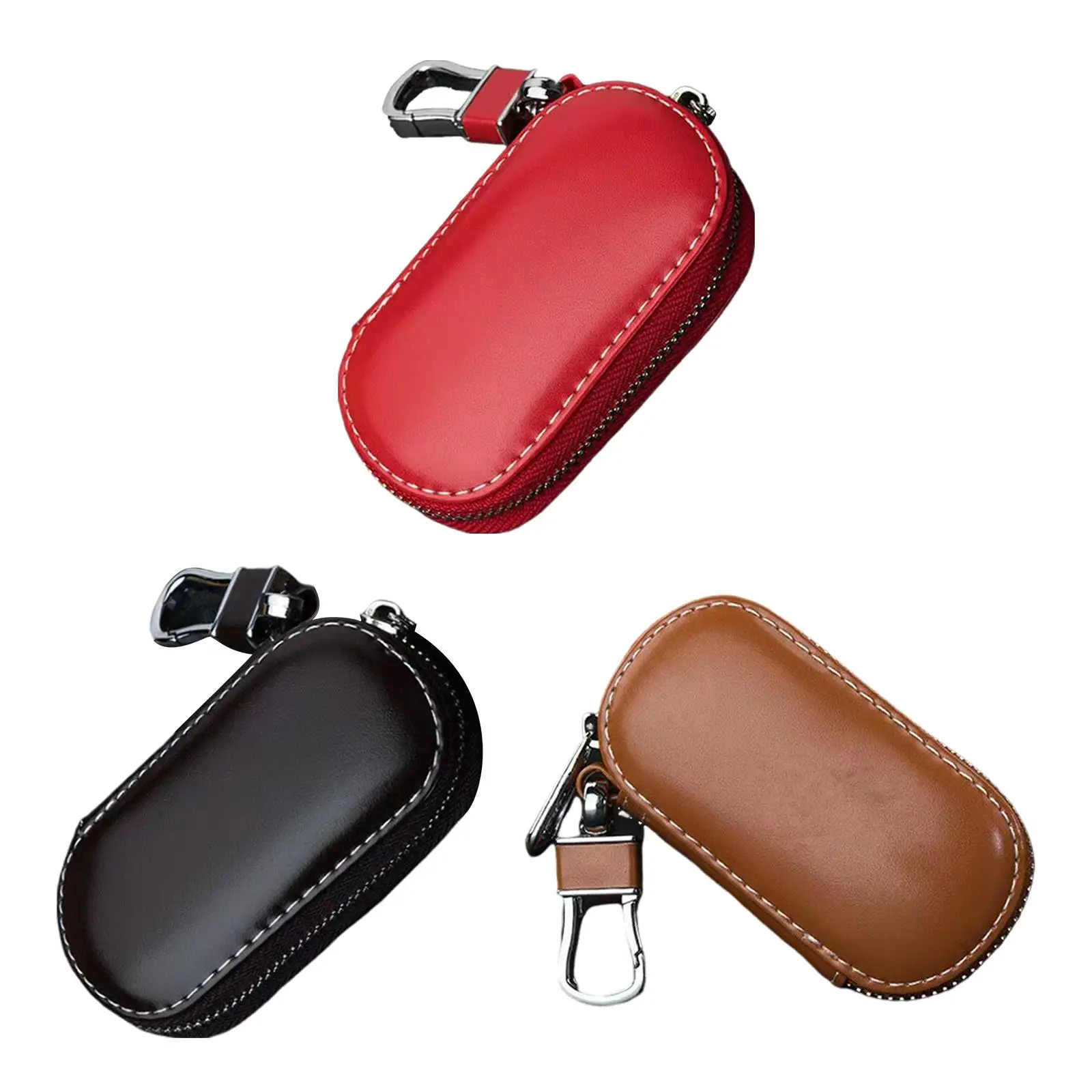 Car Key Fob Case Keyring Zipper Pouch Replaces Remote Key Fob Holder Key Shell
