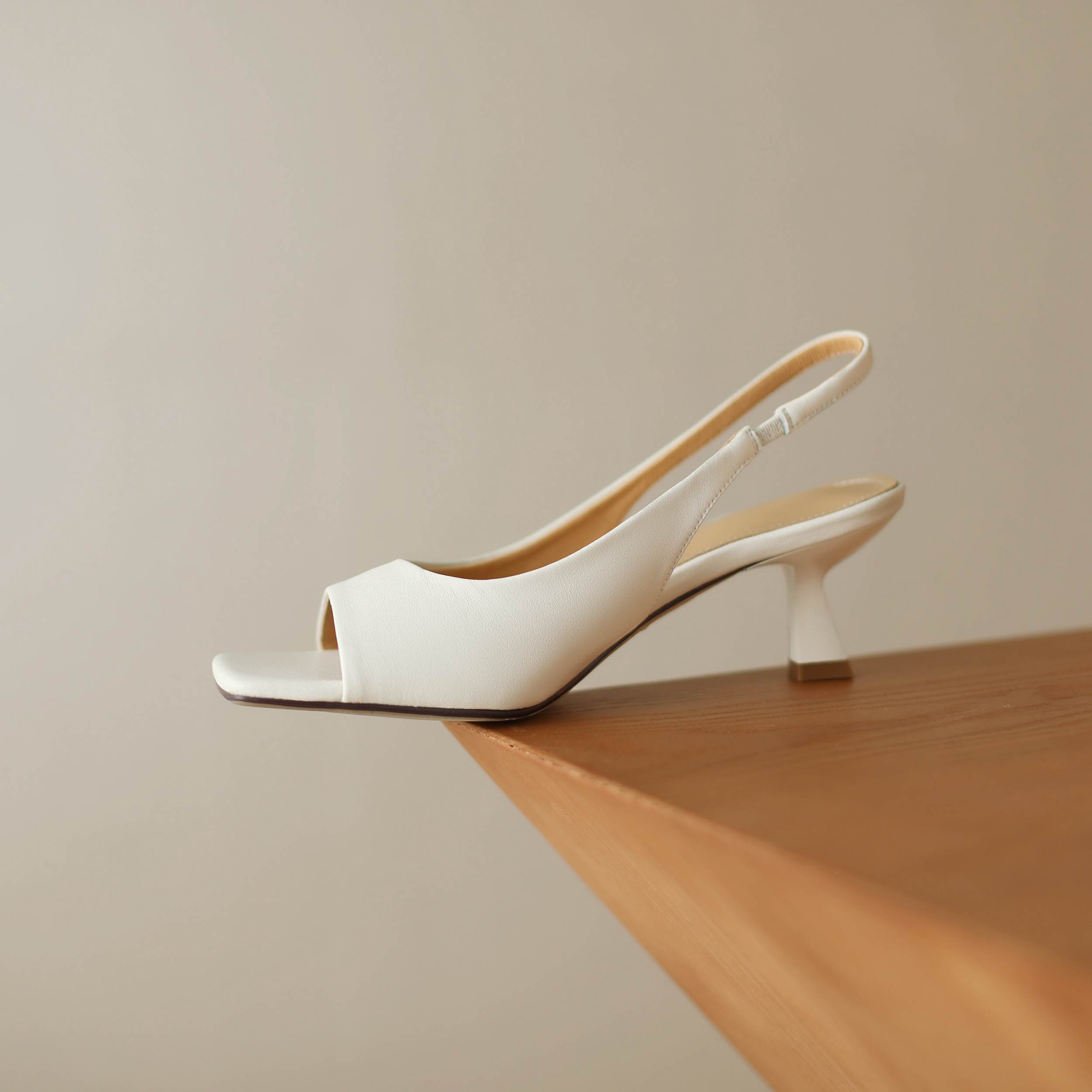 Krazing Pot Cow Leather Slip On Slingback Silver Color Peep Toe Summer Shoes Preppy Style Gorgeous Thin High Heels Sandals Women