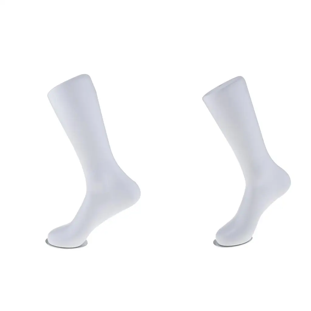 2pcs Male Mannequin Foot Flesh Tone Sox/Sock Display 36cm Male White