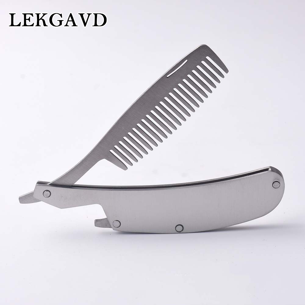 Best of Hair Comb New Men's Dedicated Stainless Steel Folding Comb Set Mini Pocket Comb Beard Care Tool Convenient And Use Hair Brush Reviews & Tips