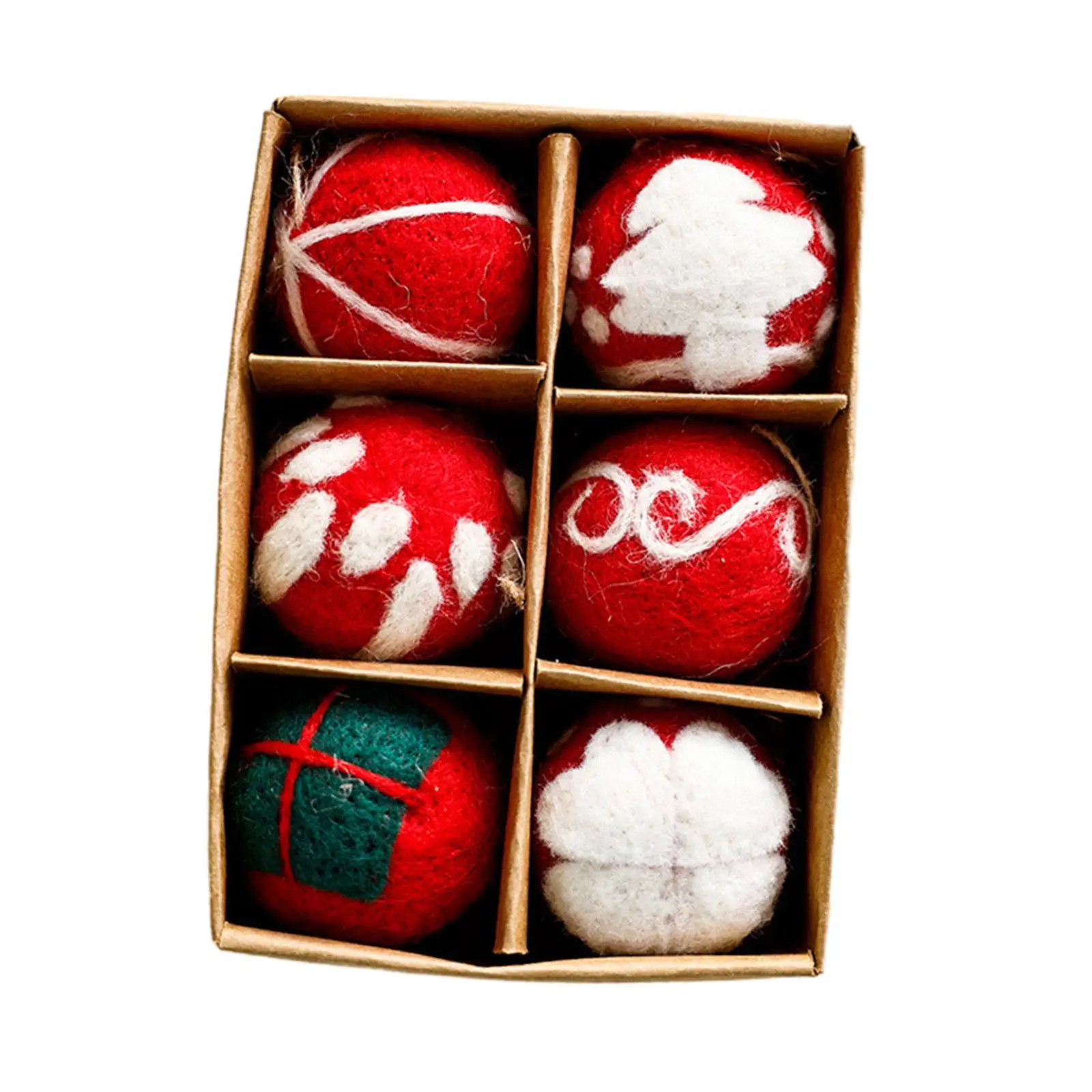 Xmas Hanging Felt Balls Charm Pendants Party Supplies Felt Christmas Ornaments Balls for Home Wedding Party Festivals Yard Porch