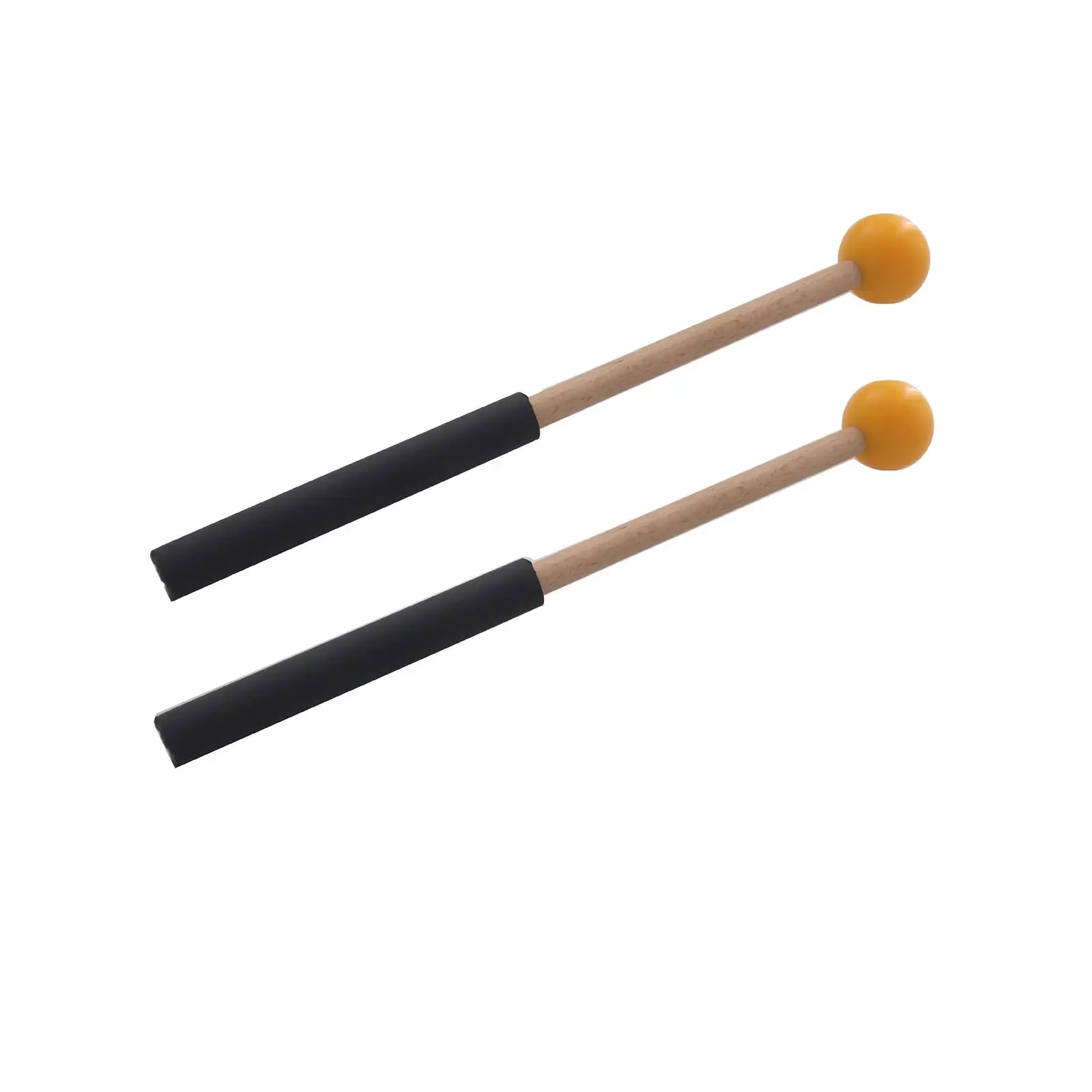 2x Wood Percussion Sticks Musical Drumstick with Wood Handle for Marimba