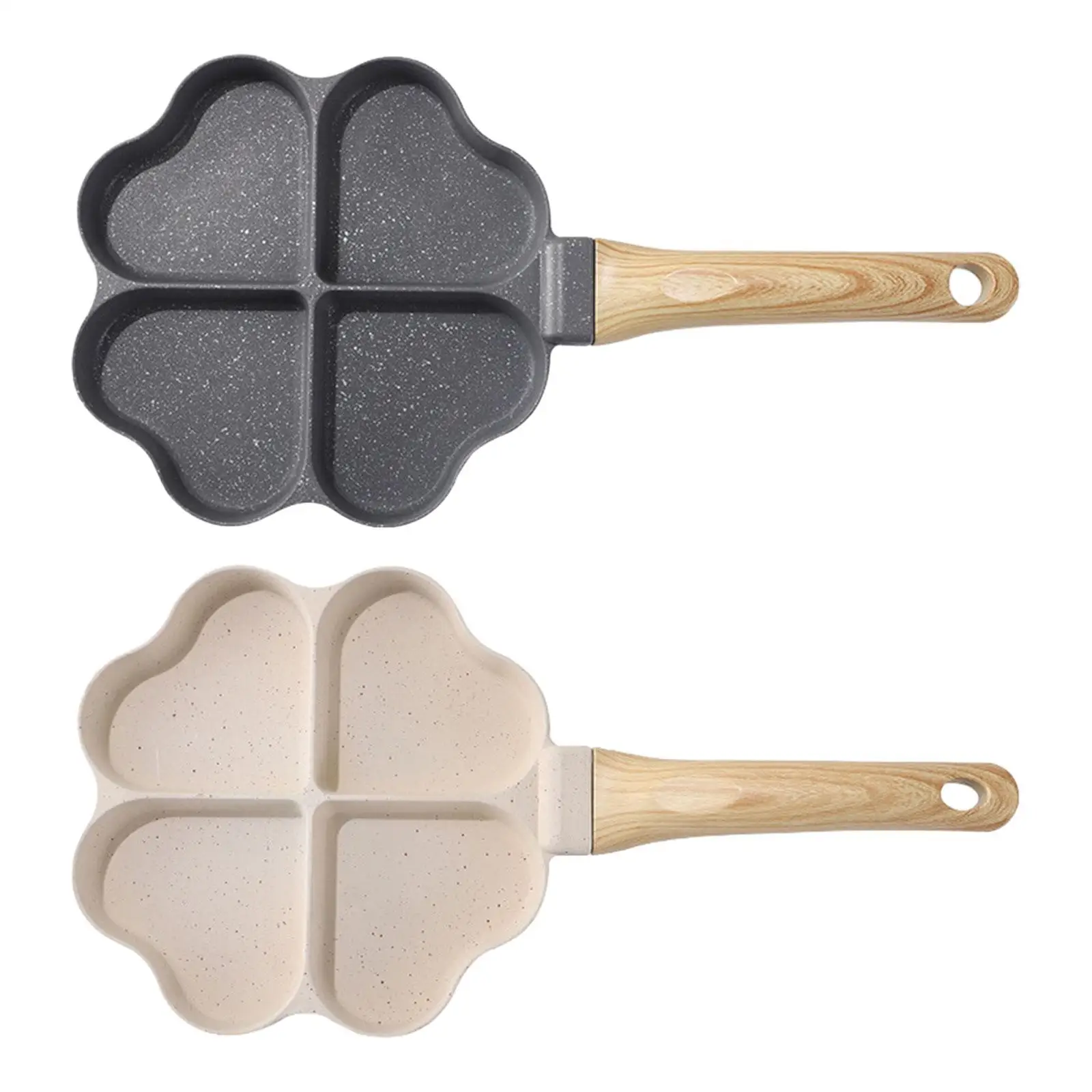 Mini Pancake Pan Anti Scald Wood Handle Kitchen Cooking Tool Omelet Pan Egg Frying Pan for Baking Cooking Frying Breakfast Steak